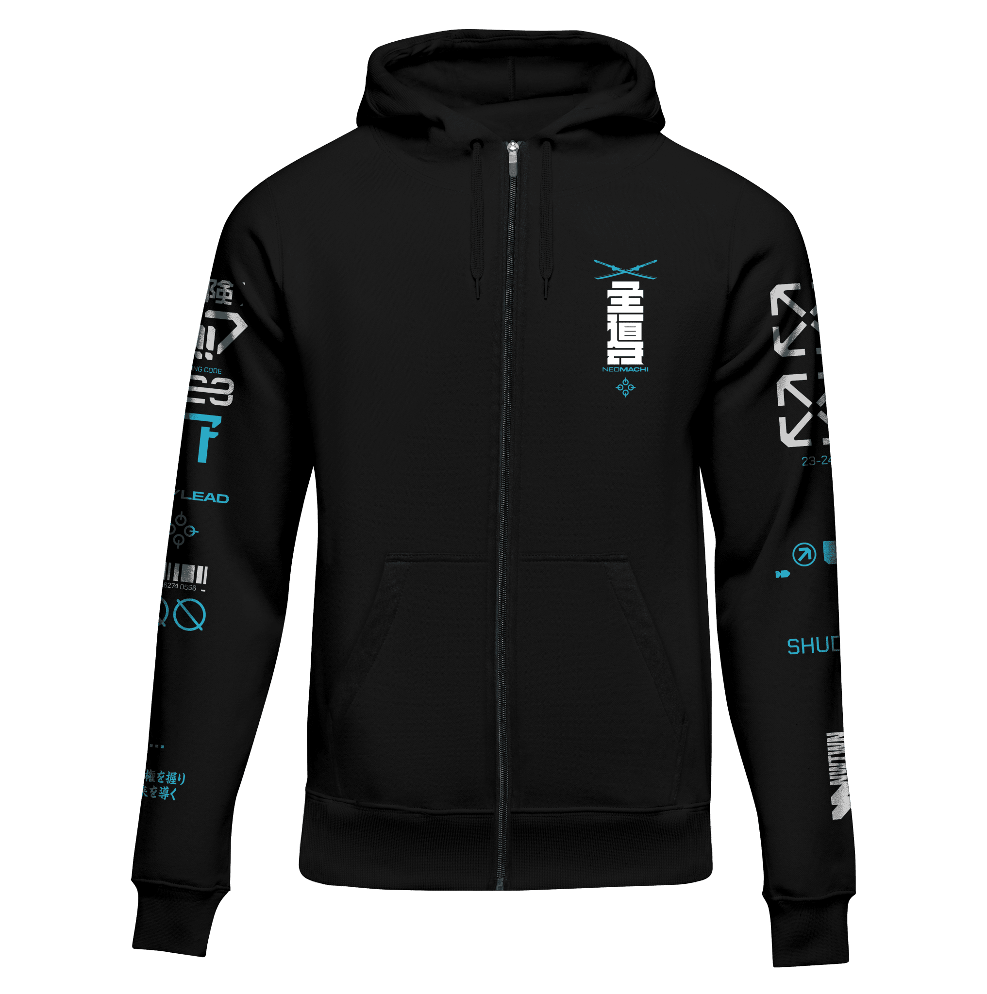 LEAD: ZIP HOODIE - NEOMACHI - Cyberpunk - Techwear - Gaming