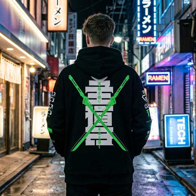 LEAD: ZIP HOODIE - NEOMACHI - Cyberpunk - Techwear - Gaming