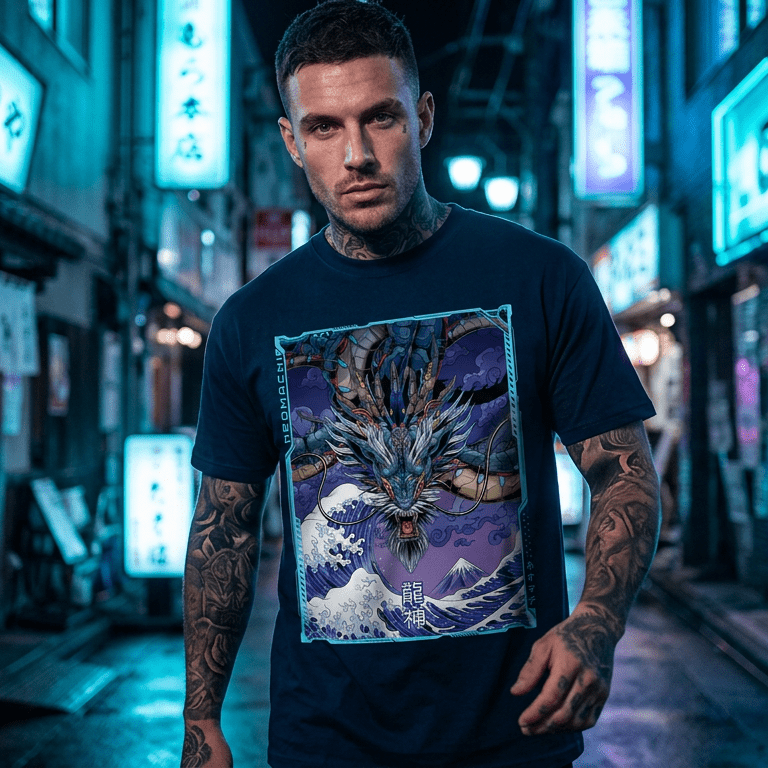 MEKARYŪ: T - SHIRT - NEOMACHI - Cyberpunk - Techwear - Gaming