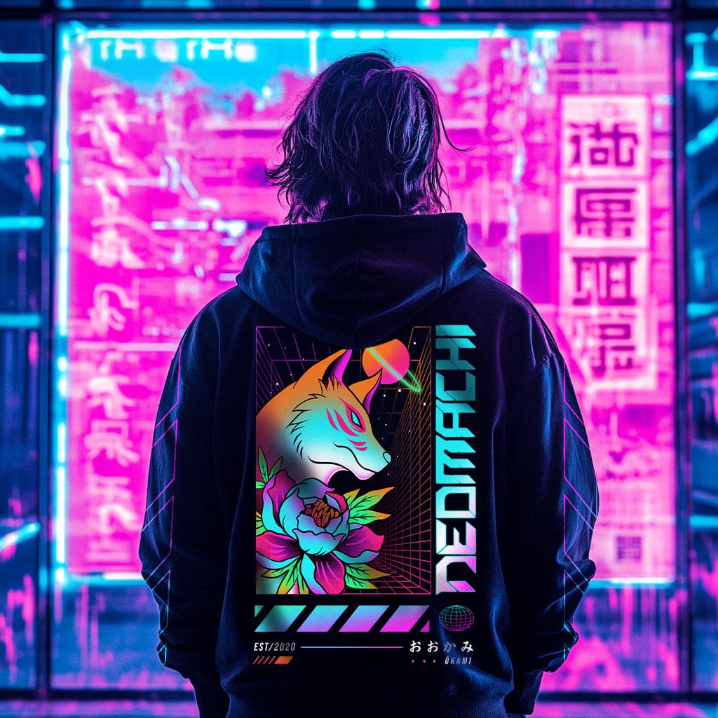 ŌKAMI: HOODIE - NEOMACHI - Cyberpunk - Techwear - Gaming