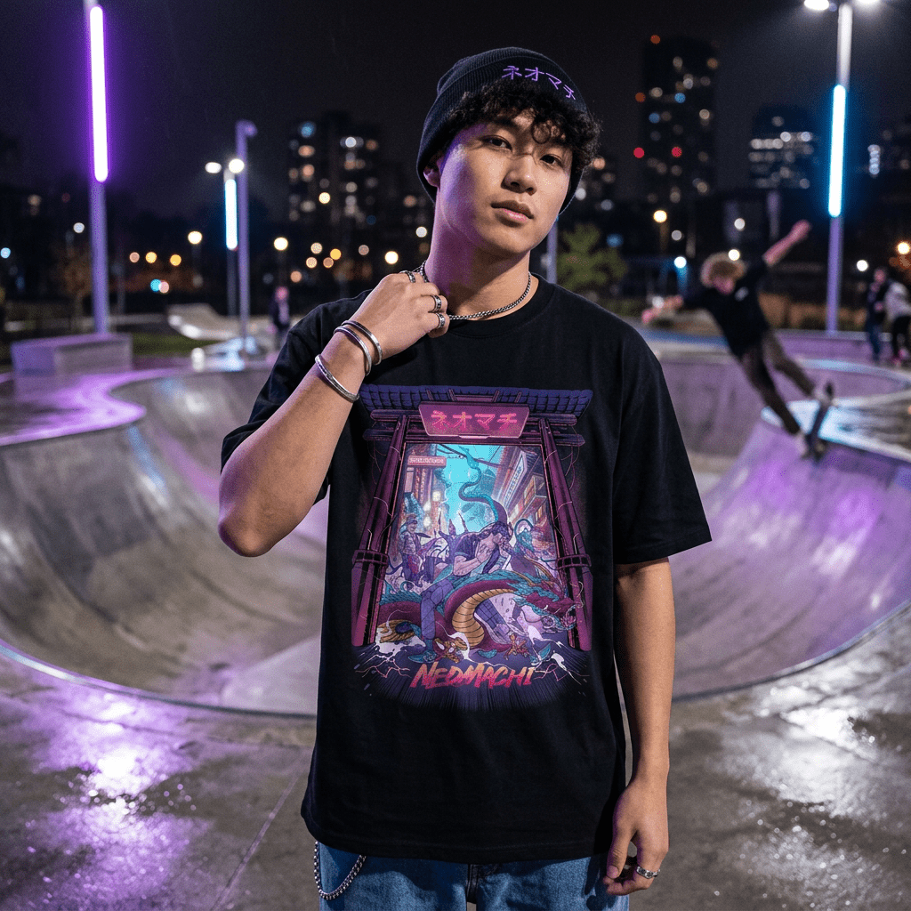 ONGAKU: T - SHIRT - NEOMACHI - Cyberpunk - Techwear - Gaming