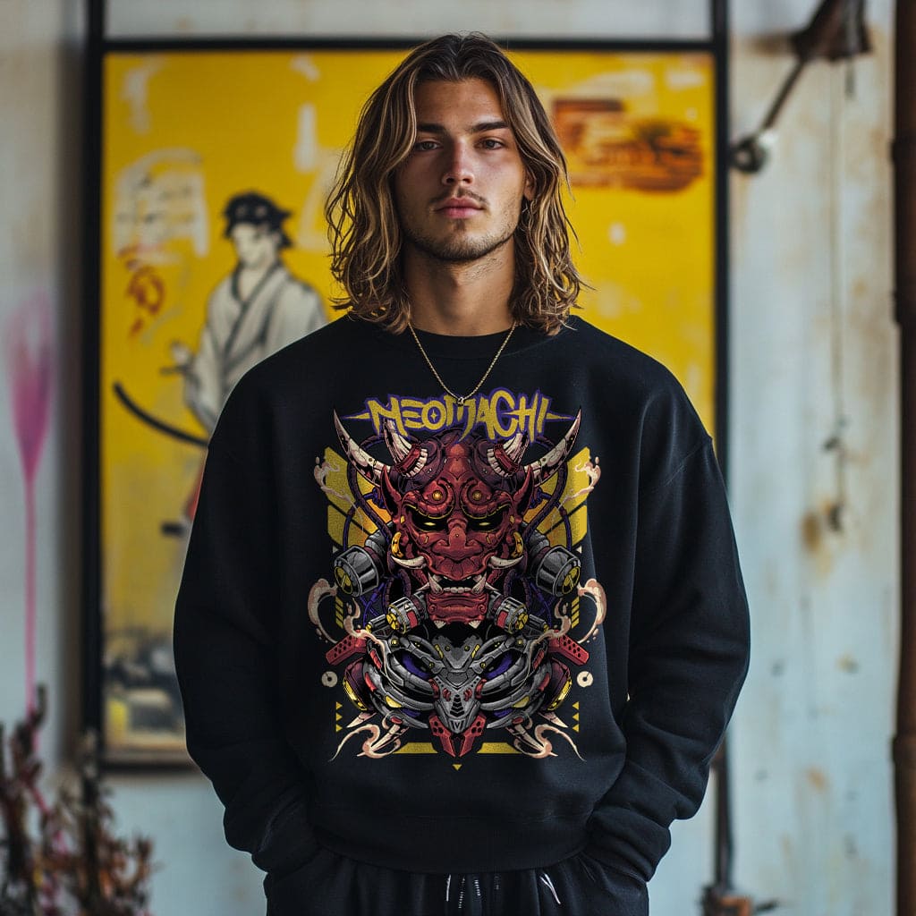 ONI: SWEATSHIRT - NEOMACHI - Cyberpunk - Techwear - Gaming