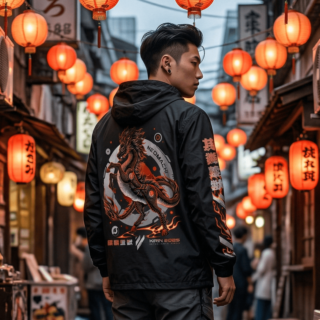 QILIN: WINDBREAKER - NEOMACHI - Cyberpunk - Techwear - Gaming