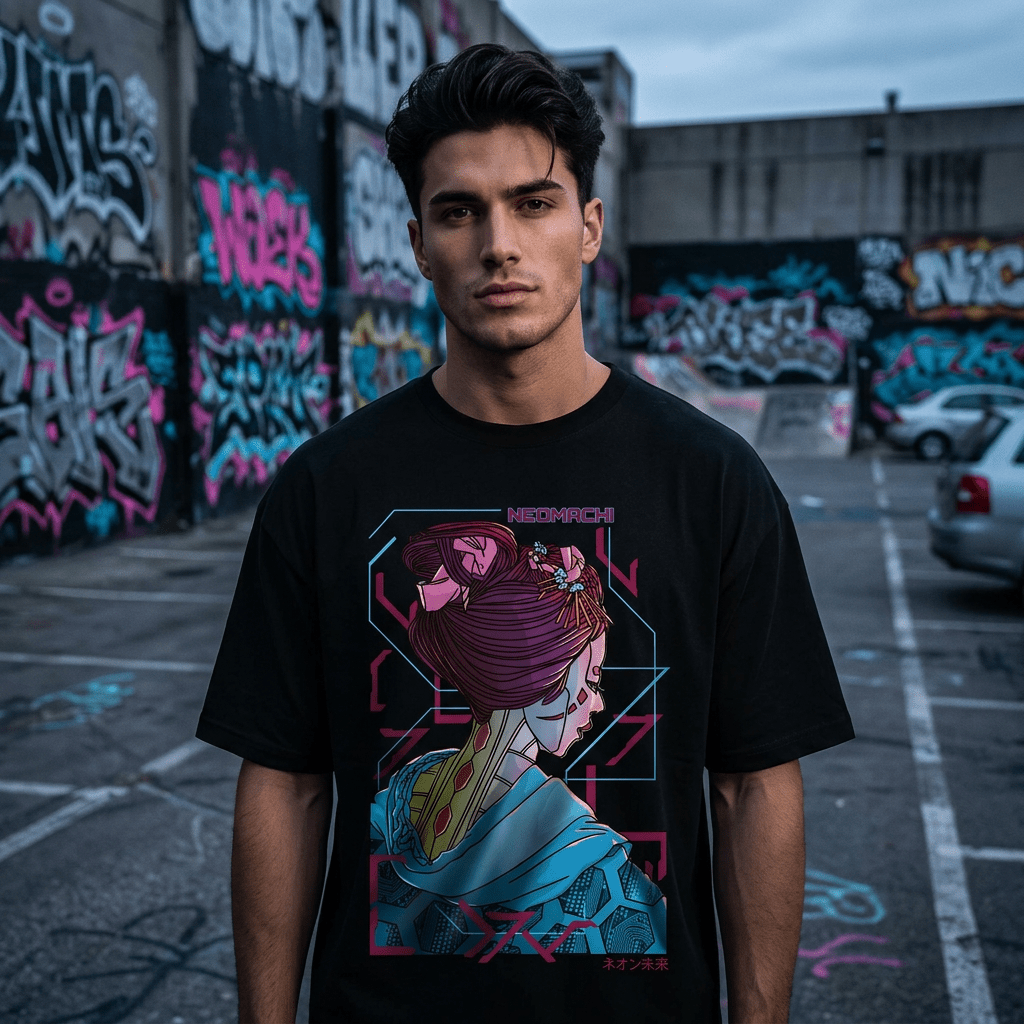 ROBO - MAIKO: T - SHIRT - NEOMACHI - Cyberpunk - Techwear - Gaming