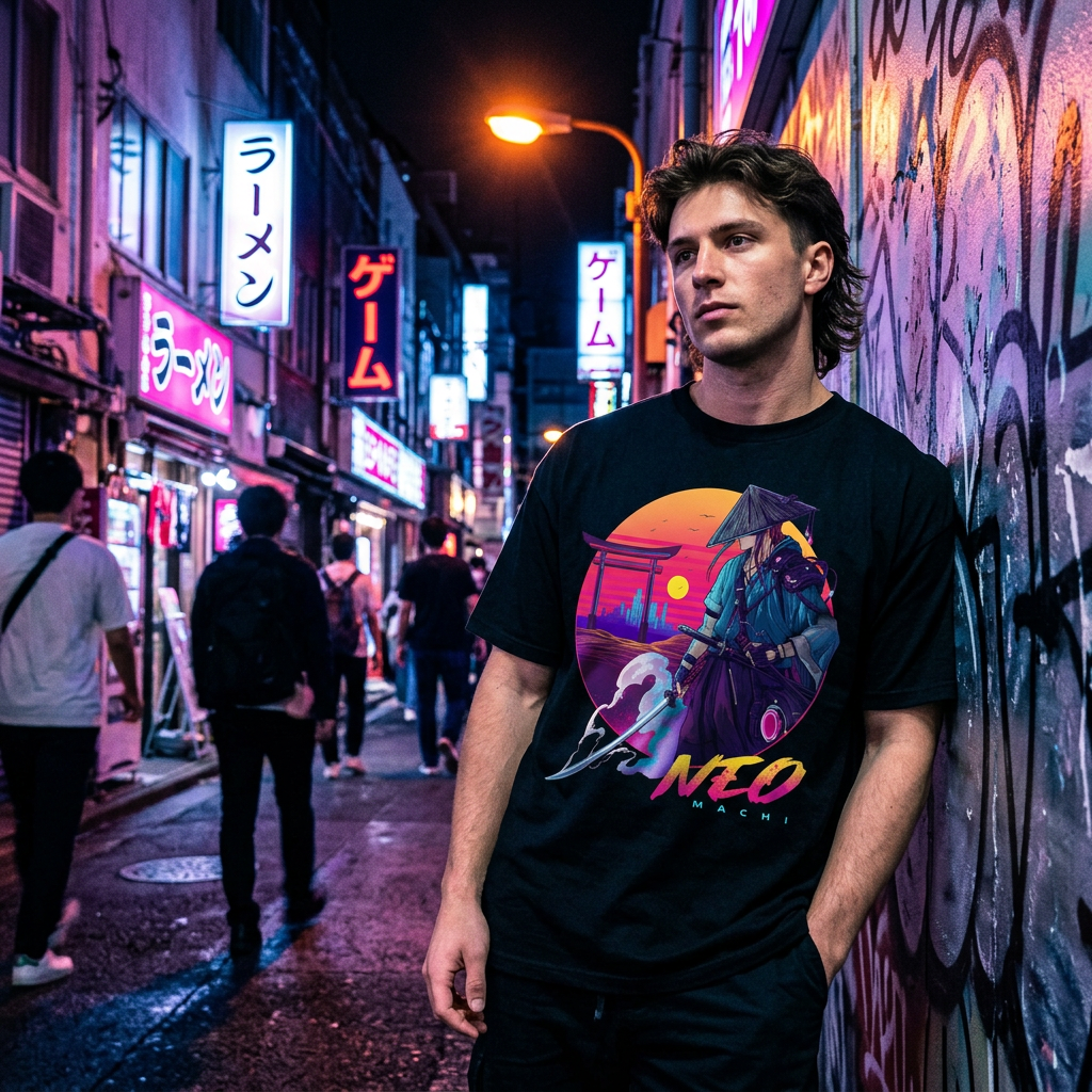 RŌNIN: T - SHIRT - NEOMACHI - Cyberpunk - Techwear - Gaming