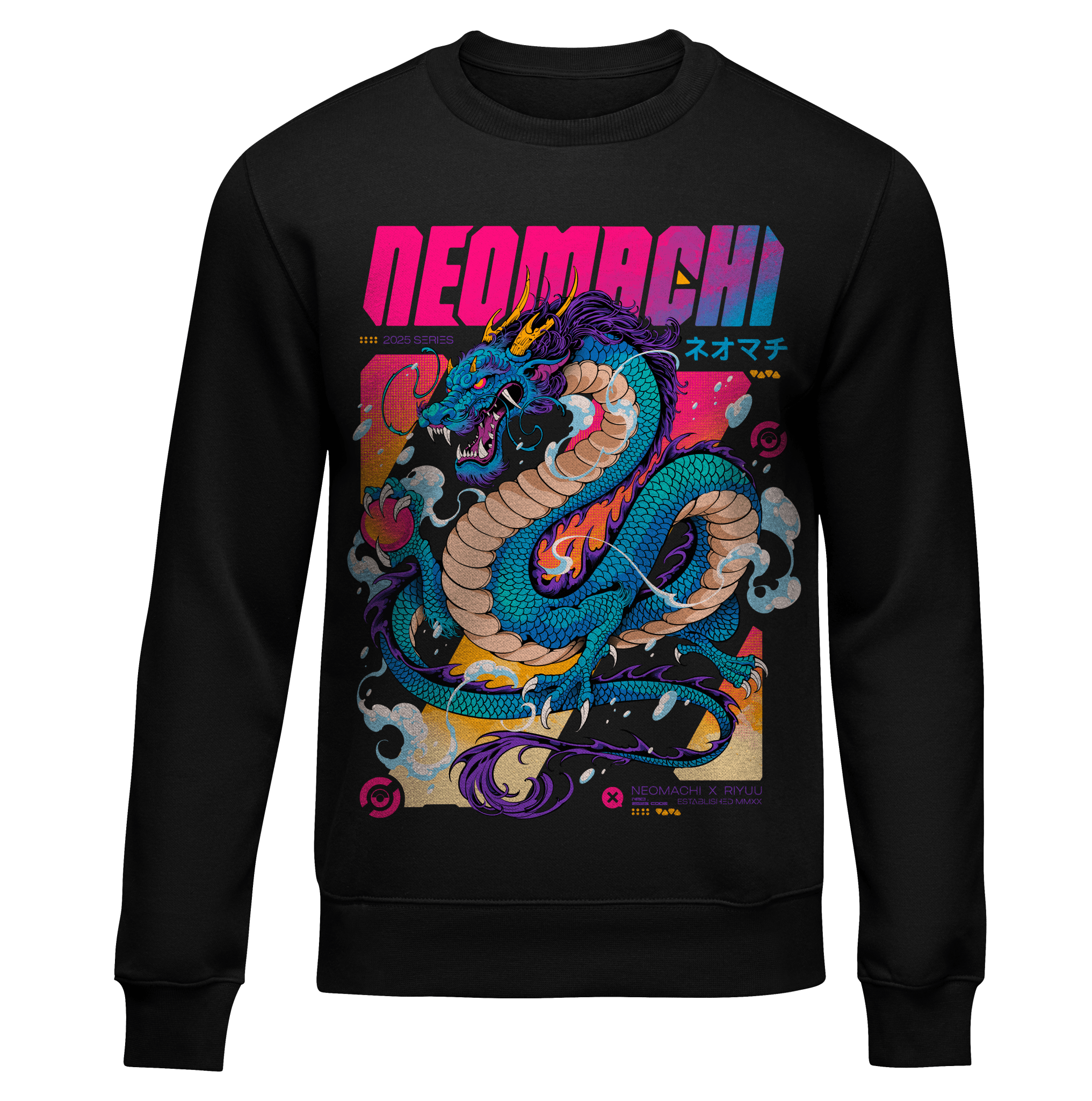 RYUU: SWEATSHIRT - NEOMACHI - Cyberpunk - Techwear - Gaming