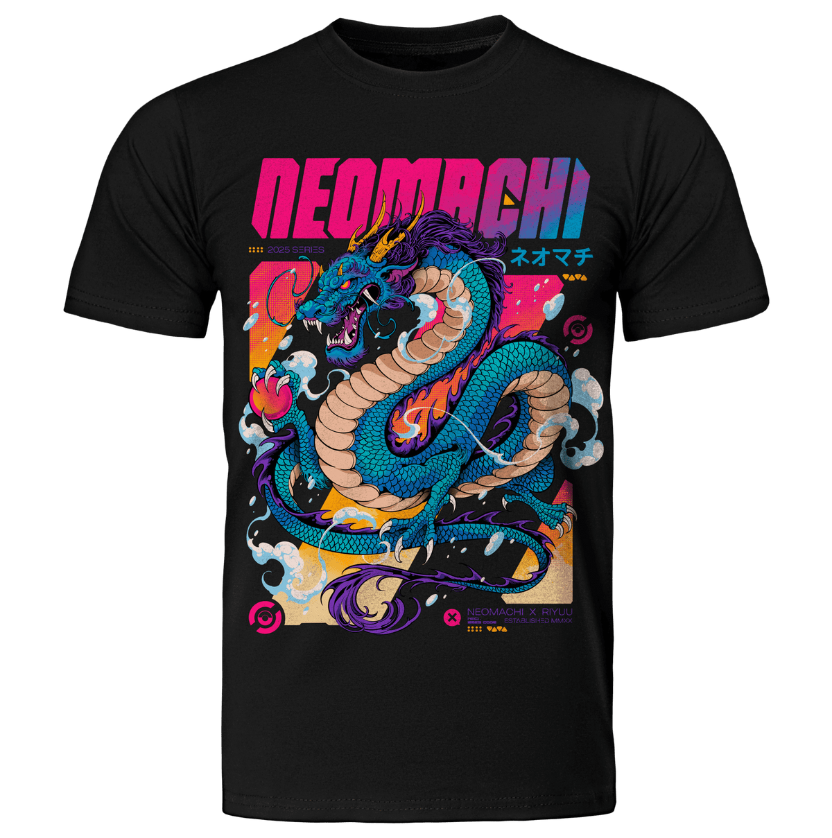 RYUU: T - SHIRT - NEOMACHI - Cyberpunk - Techwear - Gaming