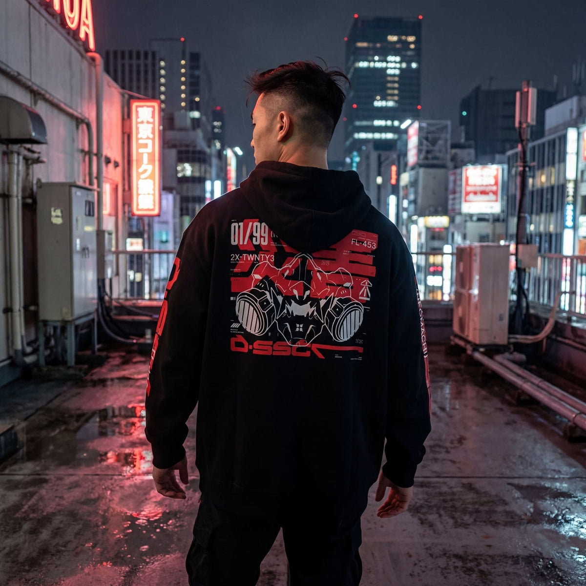 SAIGAI: ZIP HOODIE - NEOMACHI - Cyberpunk - Techwear - Gaming
