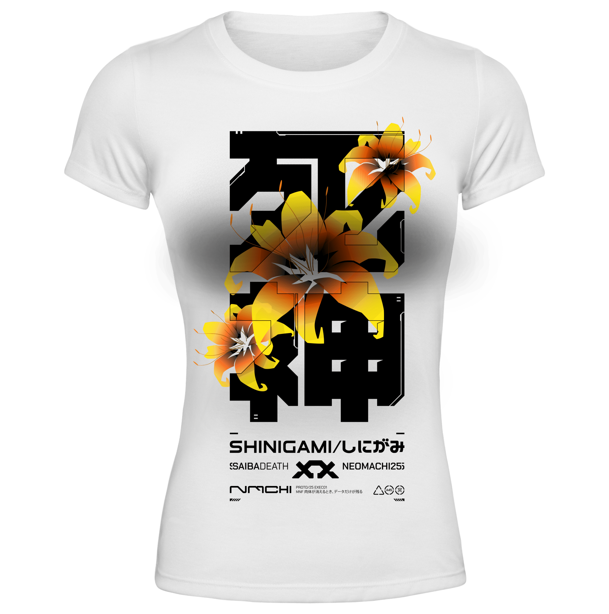 SHINIGAMI 2.0: WOMAN'S TEE - NEOMACHI - Cyberpunk - Techwear - Gaming