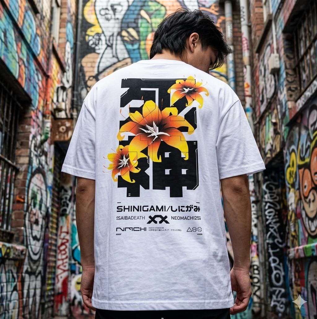 SHINIGAMI: T - SHIRT - NEOMACHI - Cyberpunk - Techwear - Gaming