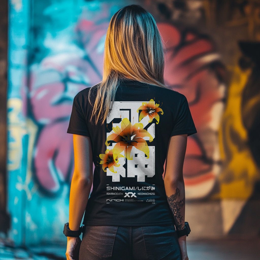 SHINIGAMI: WOMAN'S TEE - NEOMACHI - Cyberpunk - Techwear - Gaming