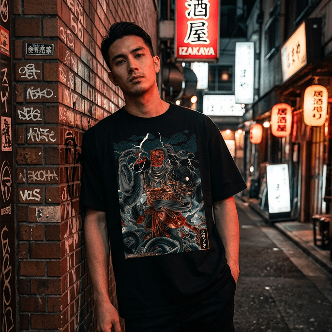 SUSANOO: T - SHIRT - NEOMACHI - Cyberpunk - Techwear - Gaming