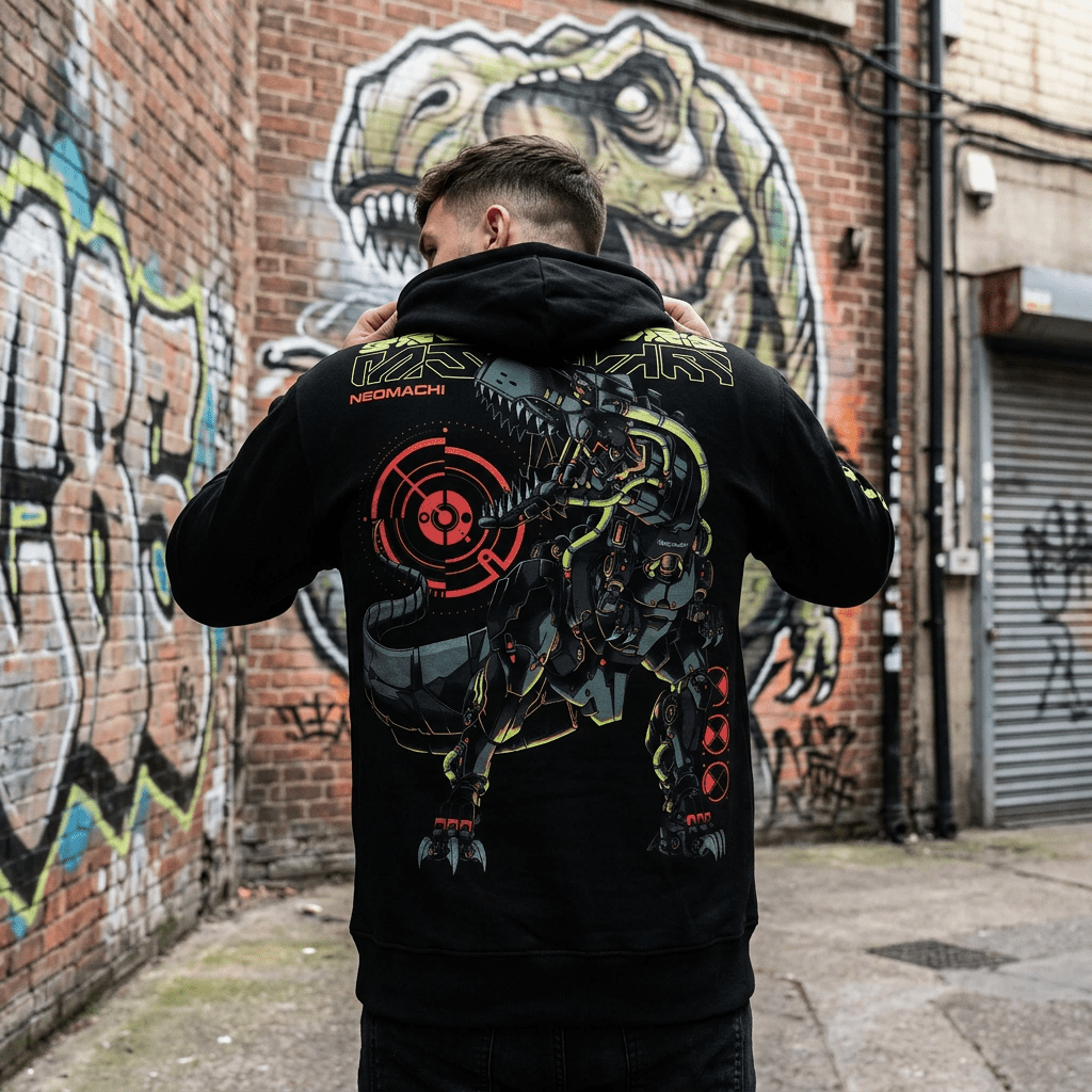 T - REX: ZIP HOODIE - NEOMACHI - Cyberpunk - Techwear - Gaming