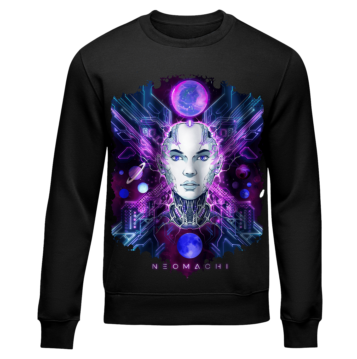 Cyberpunk Sweater DARKNETRA Sci-fi LLM inspired hoodie
