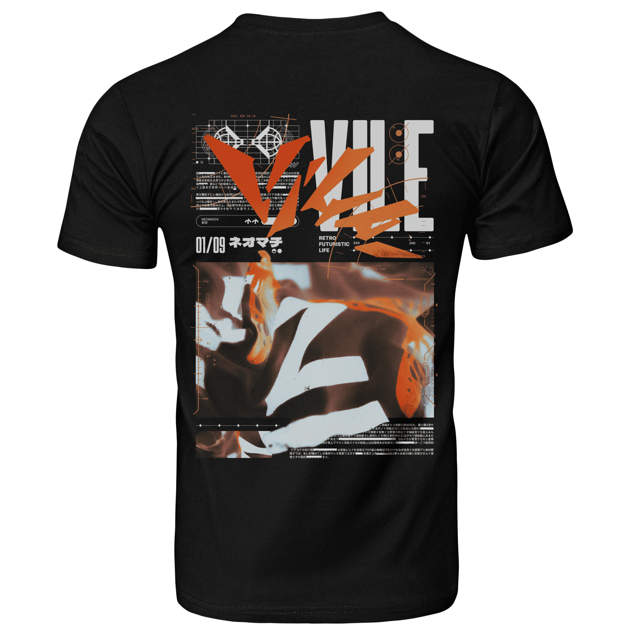 VILE: T - SHIRT - NEOMACHI - Cyberpunk - Techwear - Gaming