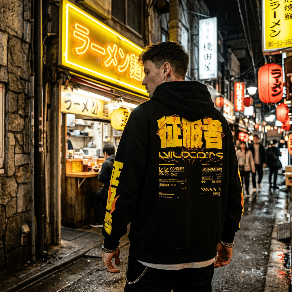 YASEI: HOODIE - NEOMACHI - Cyberpunk - Techwear - Gaming