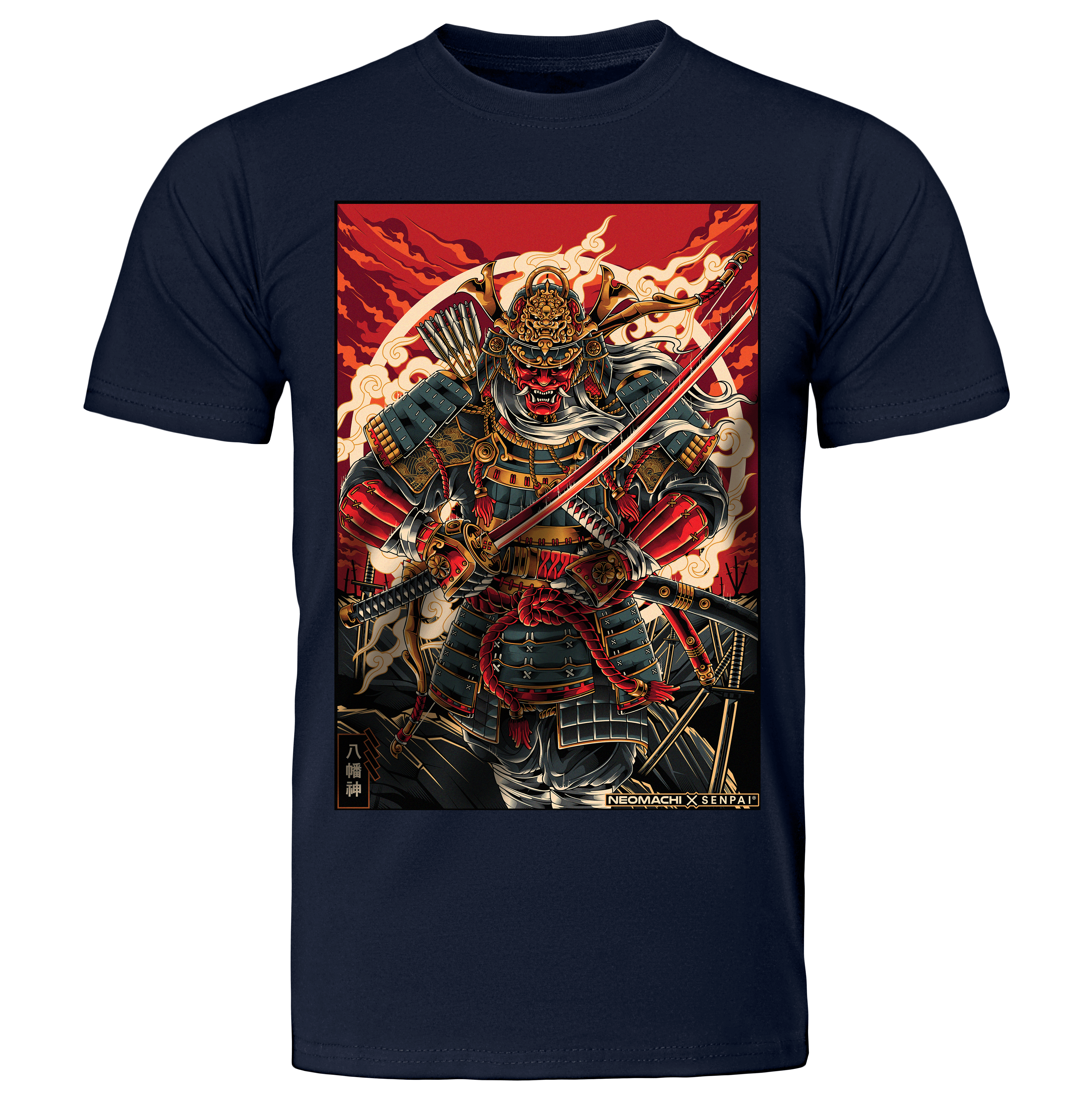 HACHIMAN  T-shirt Cyberpunk Navy
