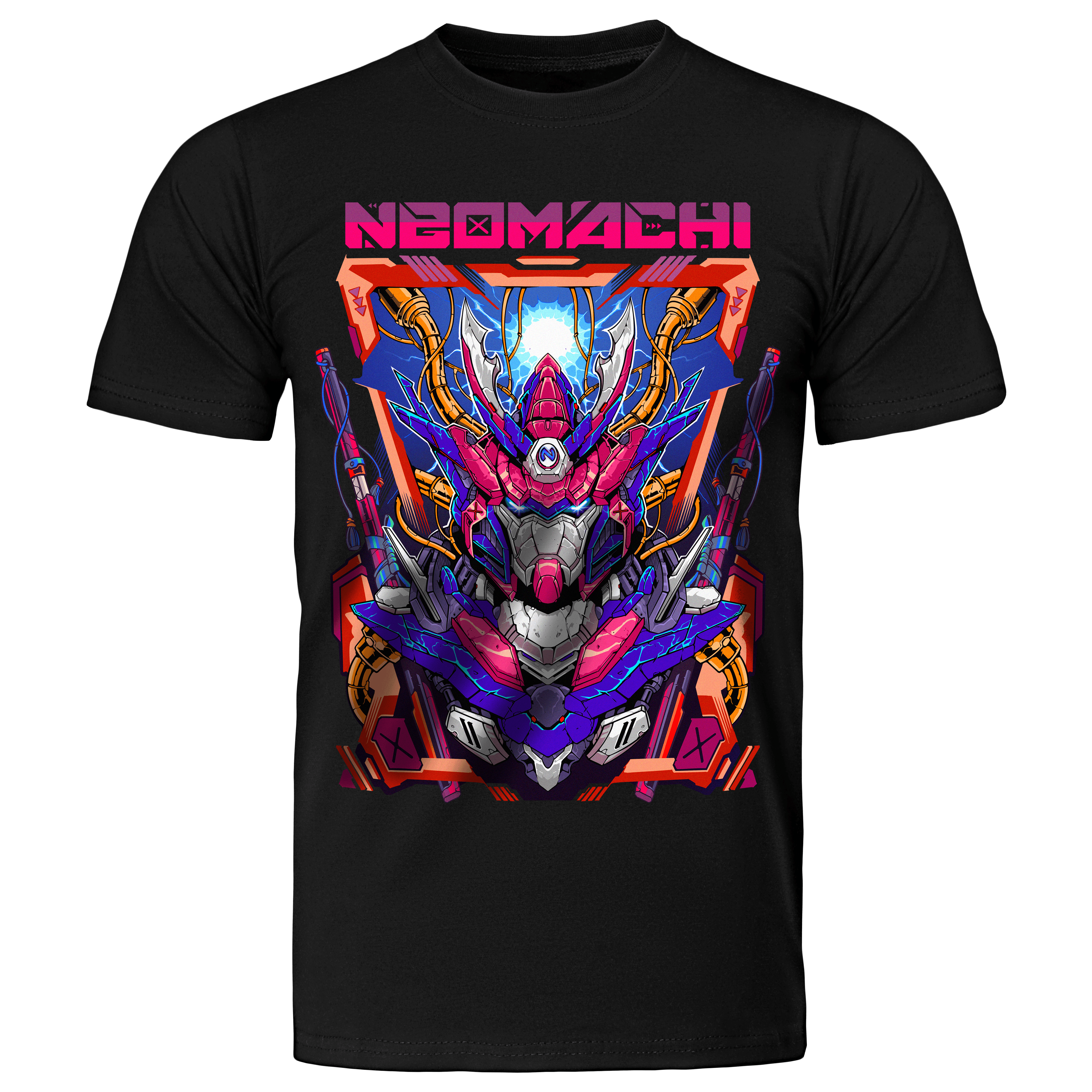 MECHA  T-shirt Cyberpunk Navy