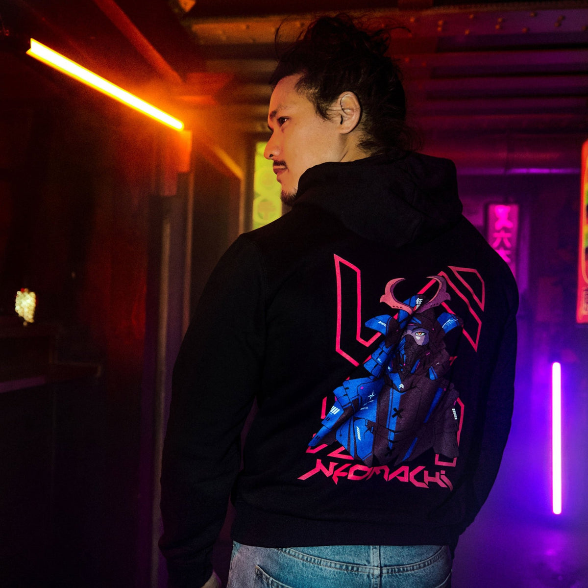 5AMUR41: HOODIE - NEOMACHI - Cyberpunk - Techwear - Gaming