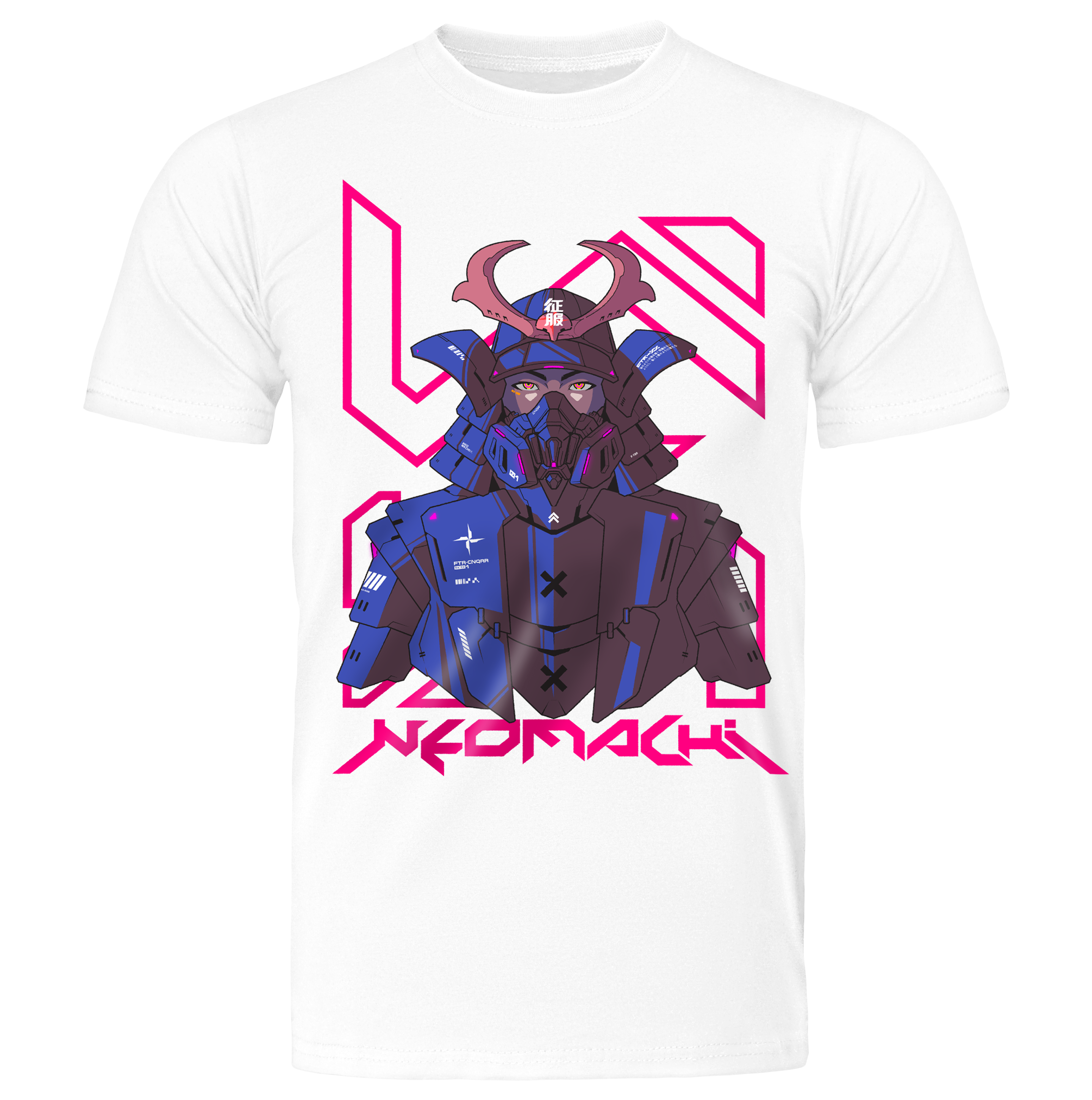 5amur41 T-shirt - White - Front - cyberpunk T-shirt - Neomachi