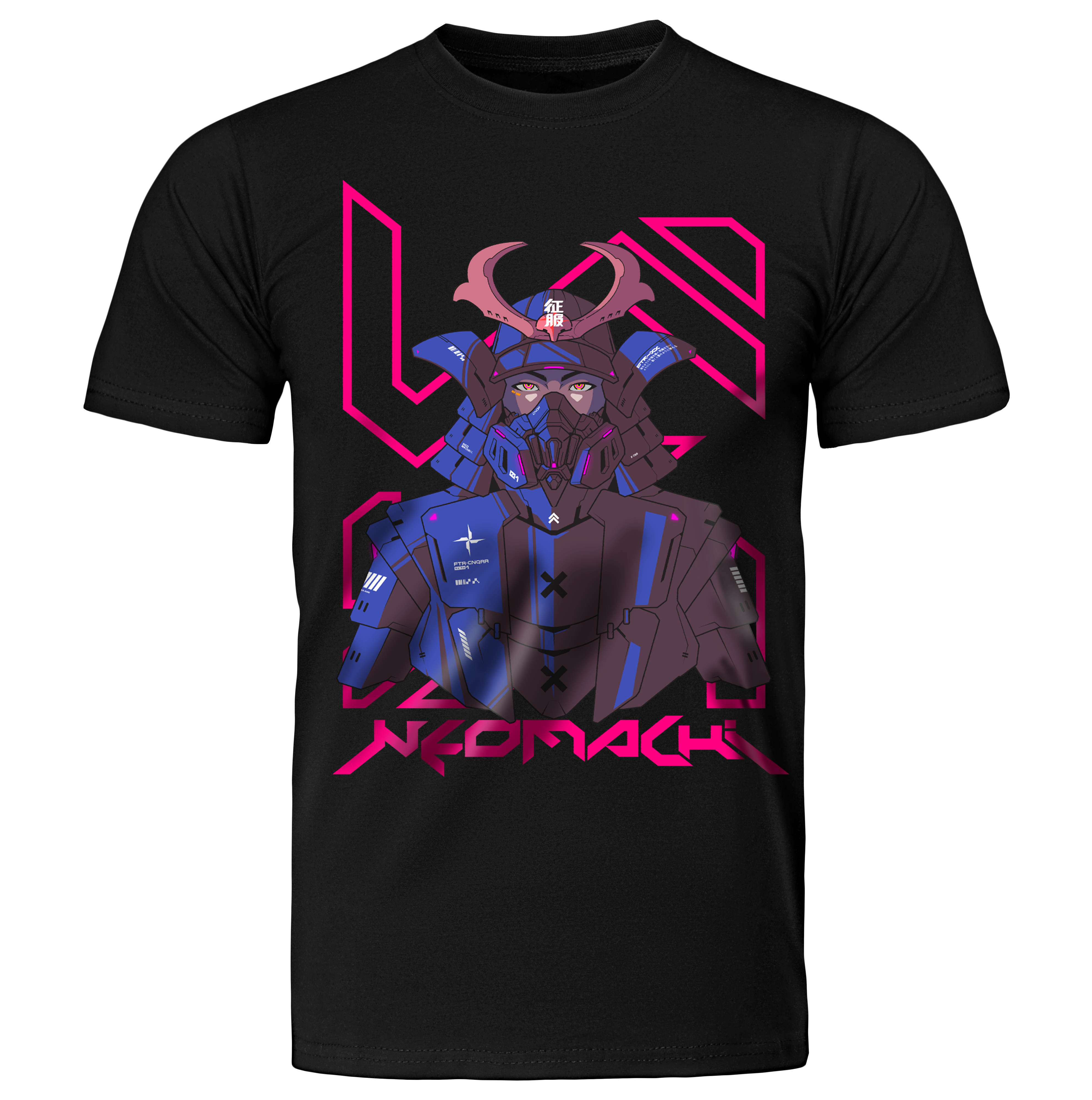 5amur41 T-shirt - Black - Front - cyberpunk T-shirt - Neomachi