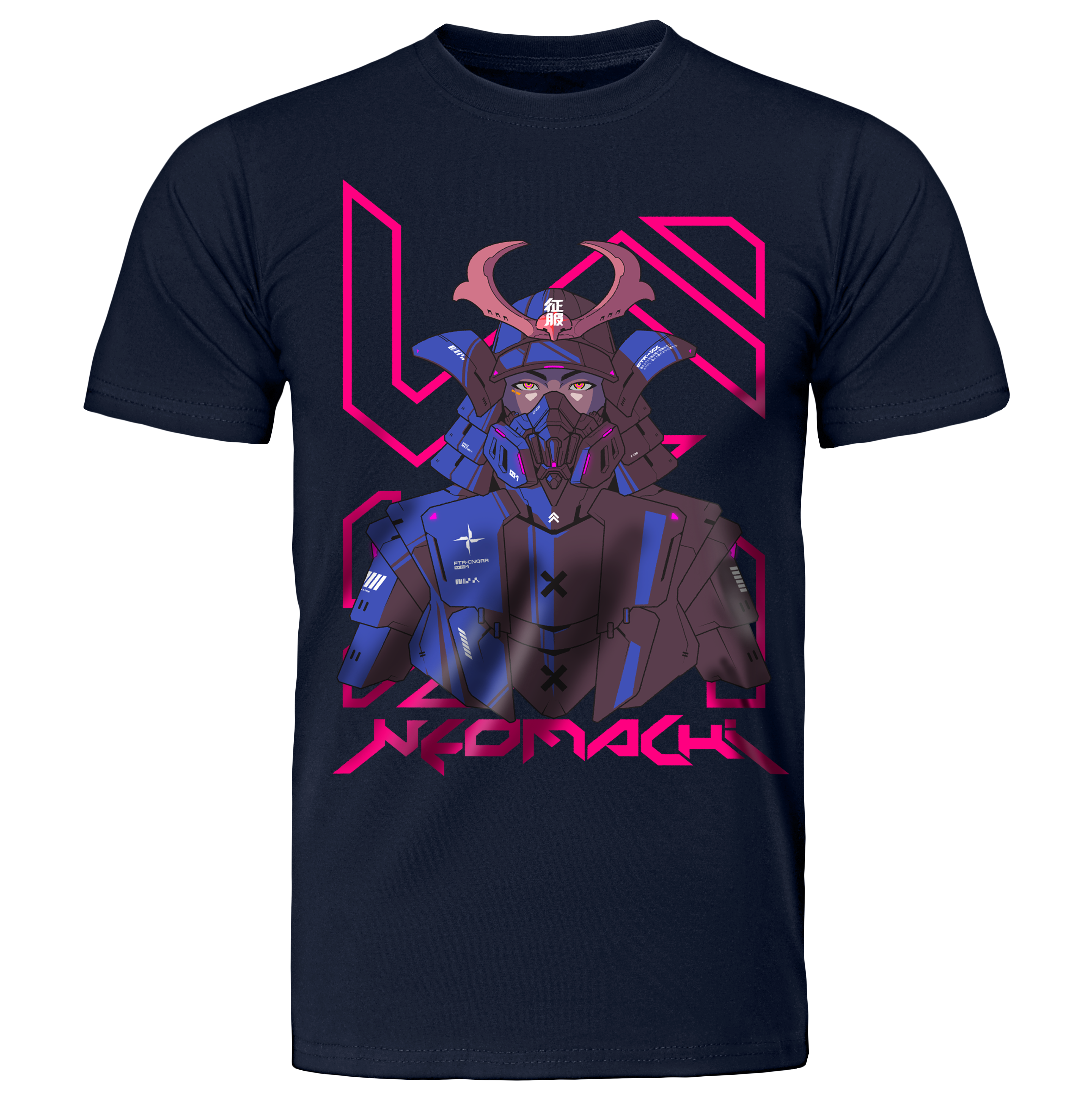 5amur41 T-shirt - Blue - Back - cyberpunk T-shirt - Neomachi