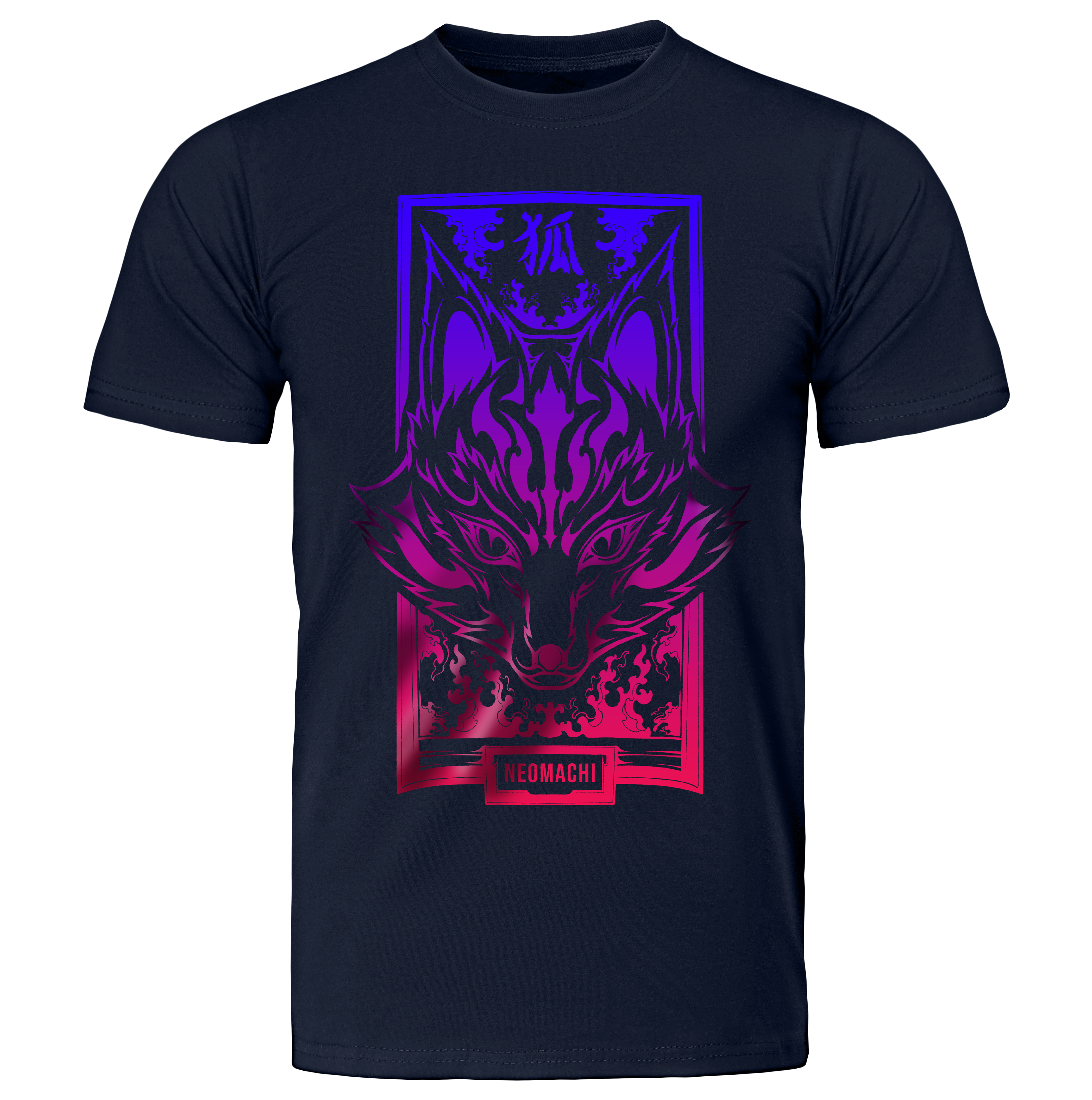 ZENKO: T-SHIRT - Navy - Front - cyberpunk t-shirt - Neomachi