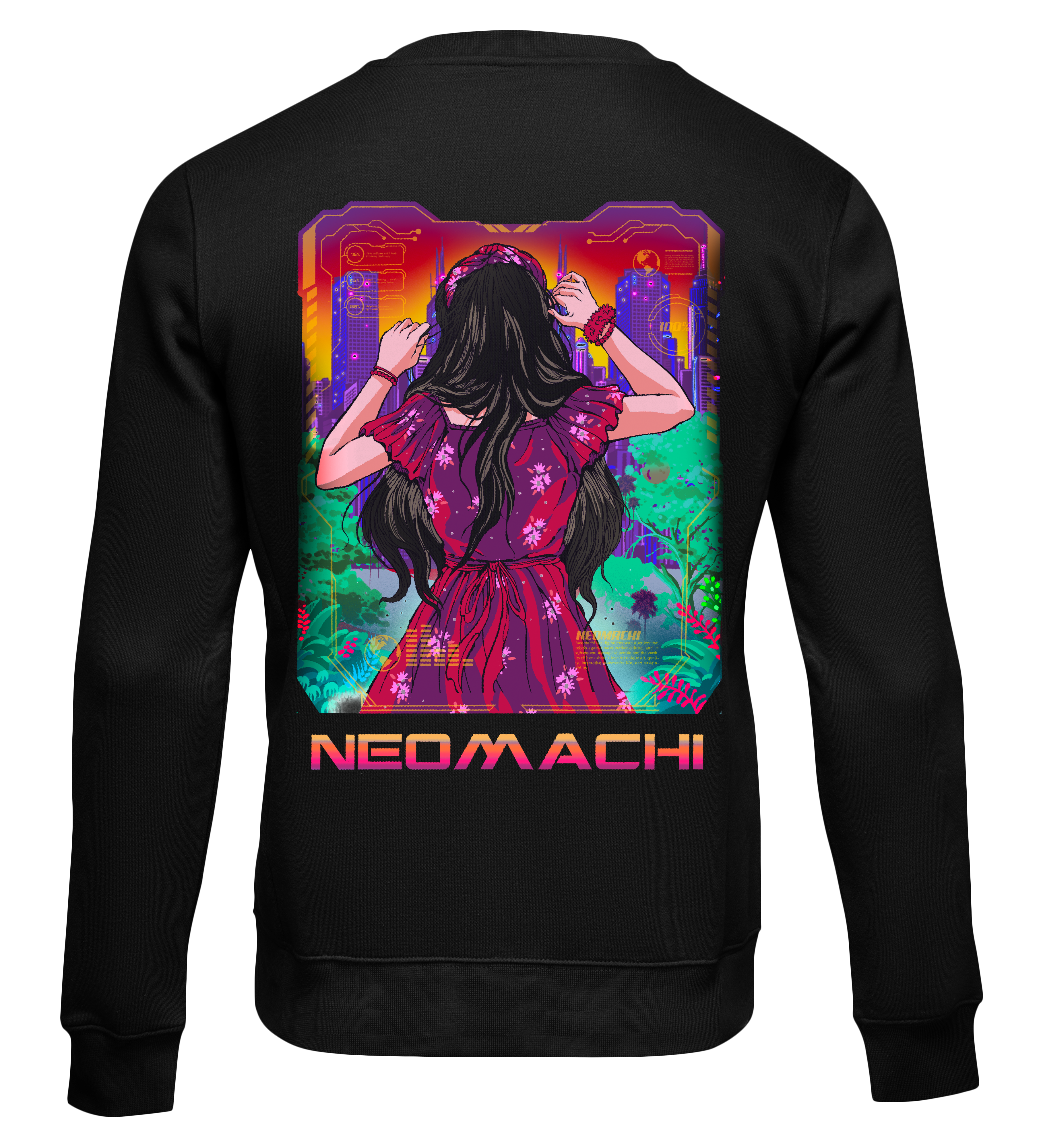 Nonfikushon: Sweater - Black - Black - cyberpunk sweaters - Neomachi