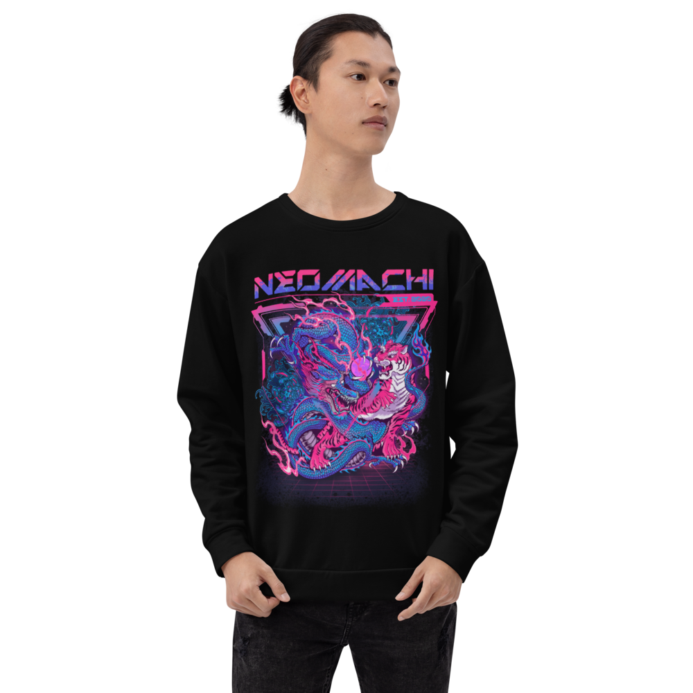 Cyberpunk Sweater Neon Vaporware Neomachi Japanese Model