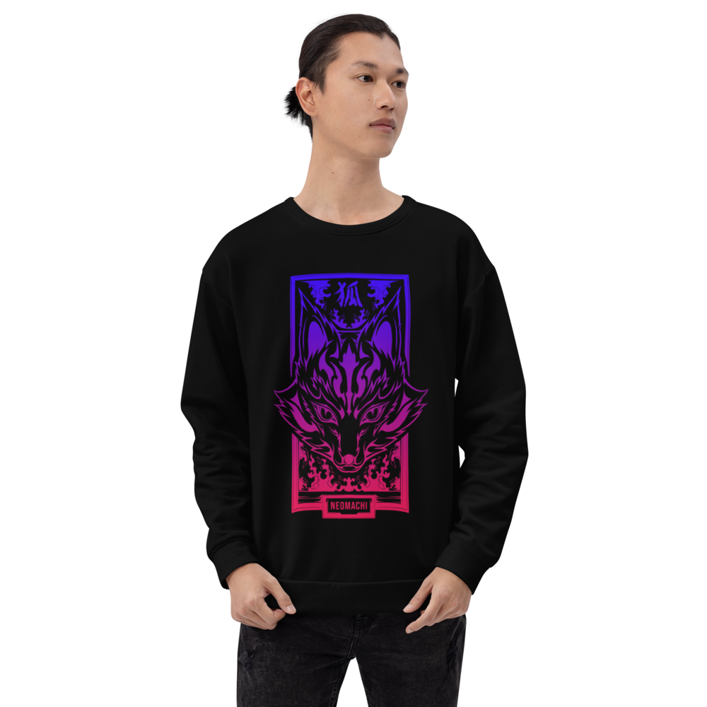 ZENKO: SWEATER - Black - Model Front - cyberpunk sweaters - Neomachi