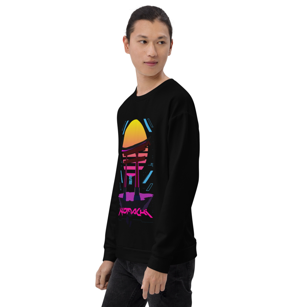 TORII: SWEATER  - Black - Model Front - cyberpunk sweaters - Neomachi