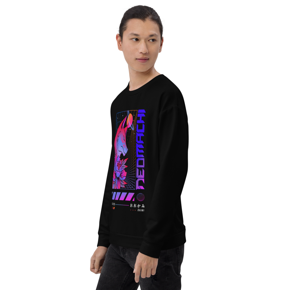 Hachiko 2.0 Sweater  - Black - Japanese Model Front  - cyberpunk sweaters - Neomachi