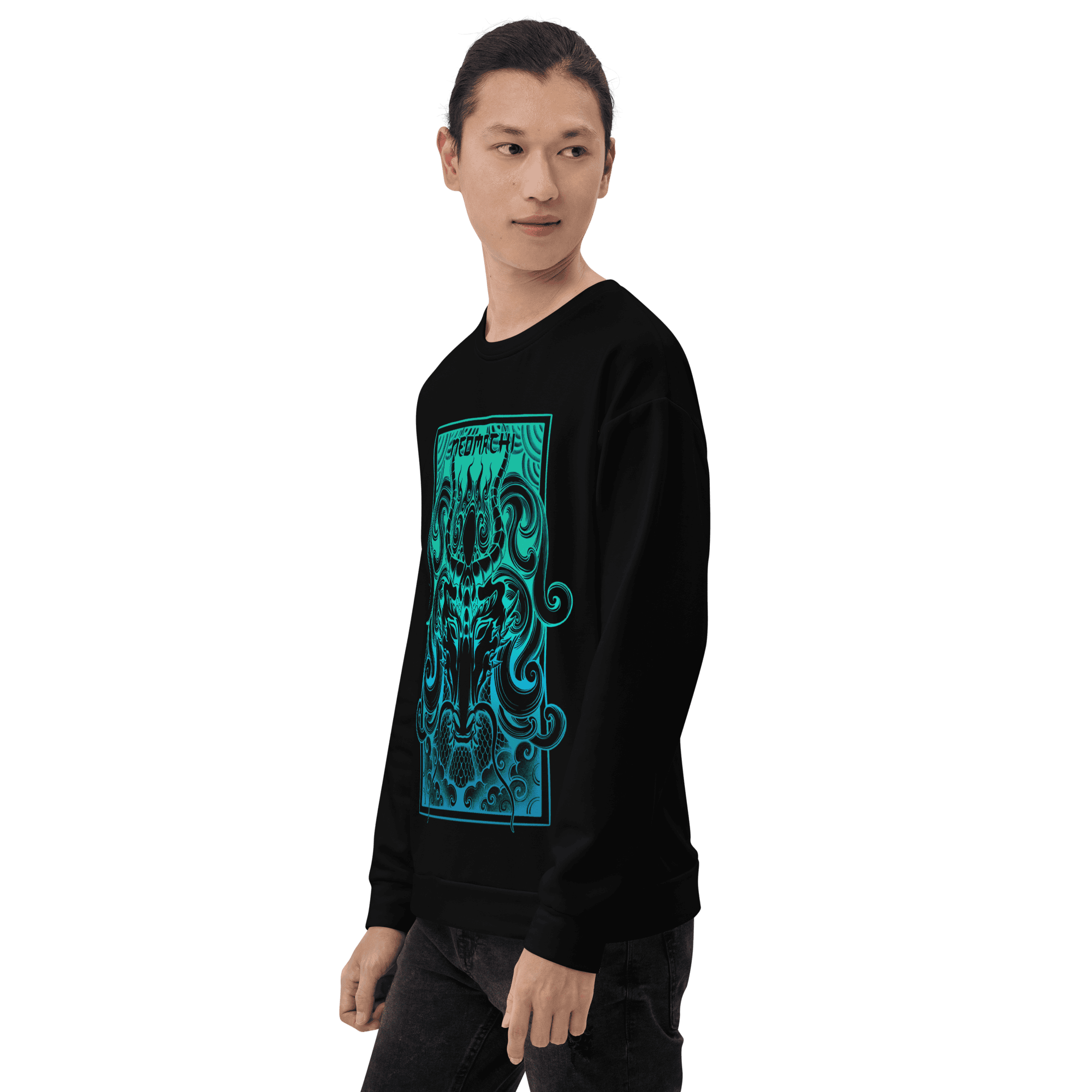 Kirin: Sweater - Black - Japanese Model Front Side 1 - cyberpunk sweaters - Neomachi