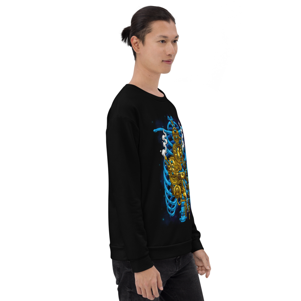 Joki Sweater  - Black -  Japanese Model Front Side 2 - cyberpunk sweaters - Neomachi
