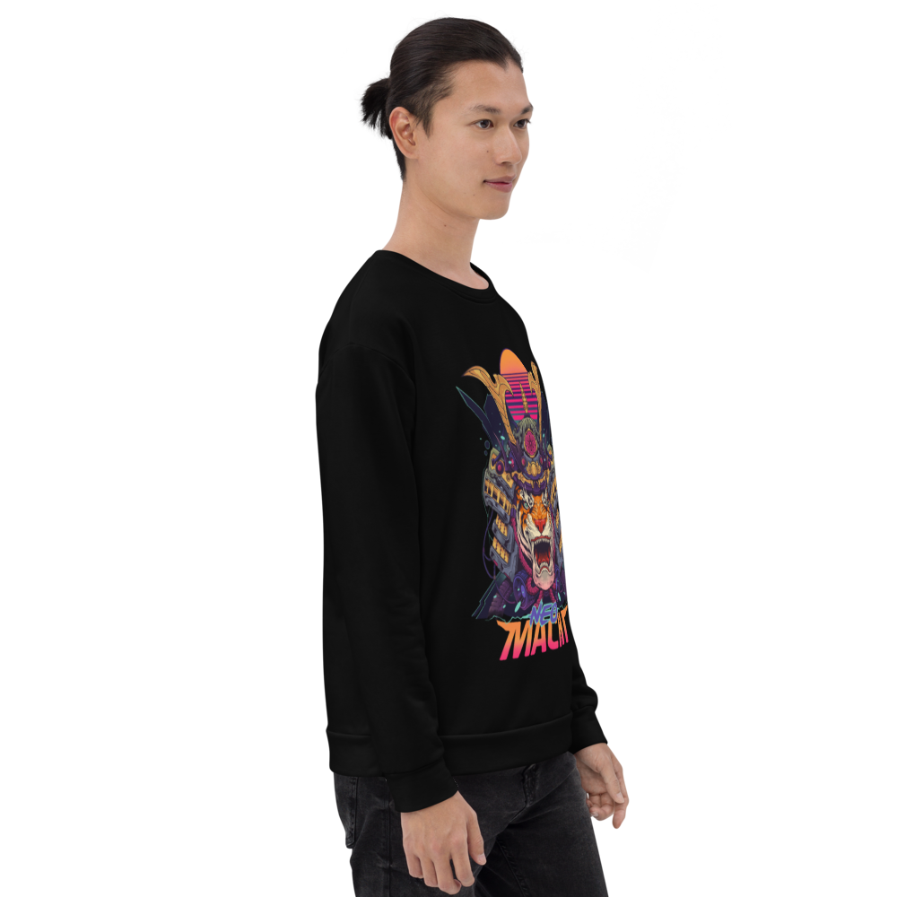 SAMURAITAIGĀ: SWEATER - Black - Model Front  - cyberpunk sweaters - Neomachi