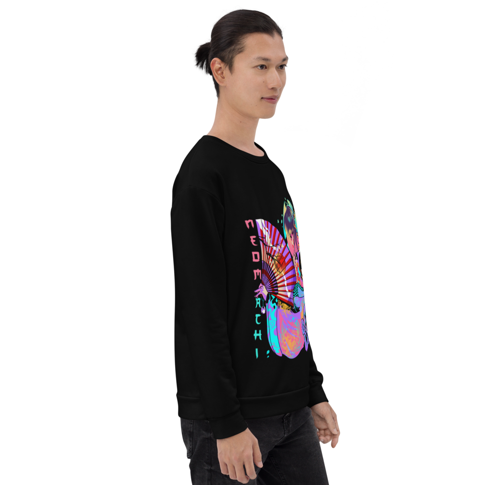 SENSU: SWEATER - Black -Model Front - cyberpunk sweaters - Neomachi