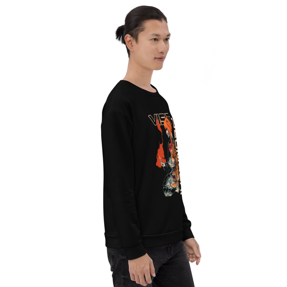 Hageshī Sweater - Black - Japanese Model Front Side 1  - cyberpunk sweaters - Neomachi