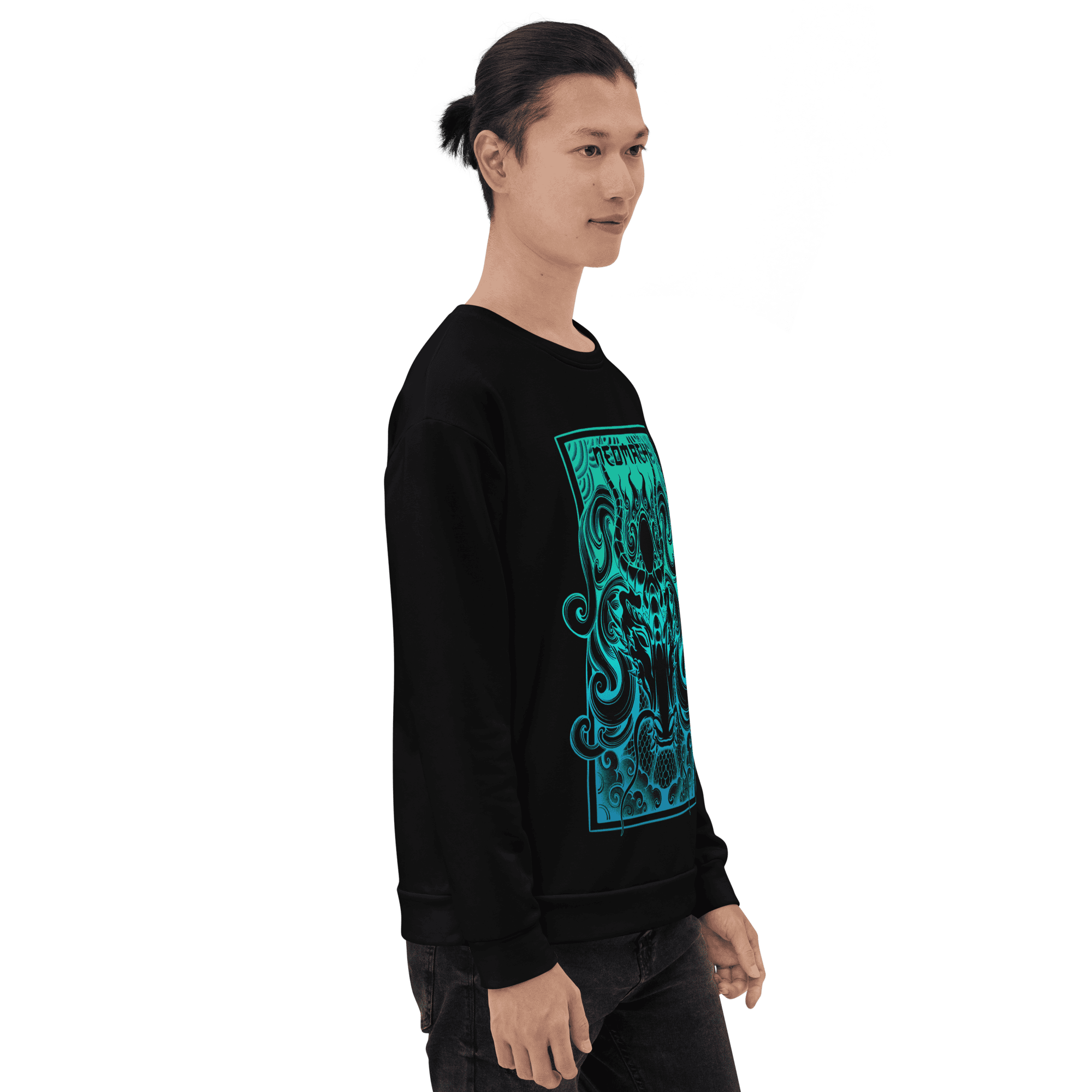 Kirin: Sweater - Black - Japanese Model Front Side 2 - cyberpunk sweaters - Neomachi