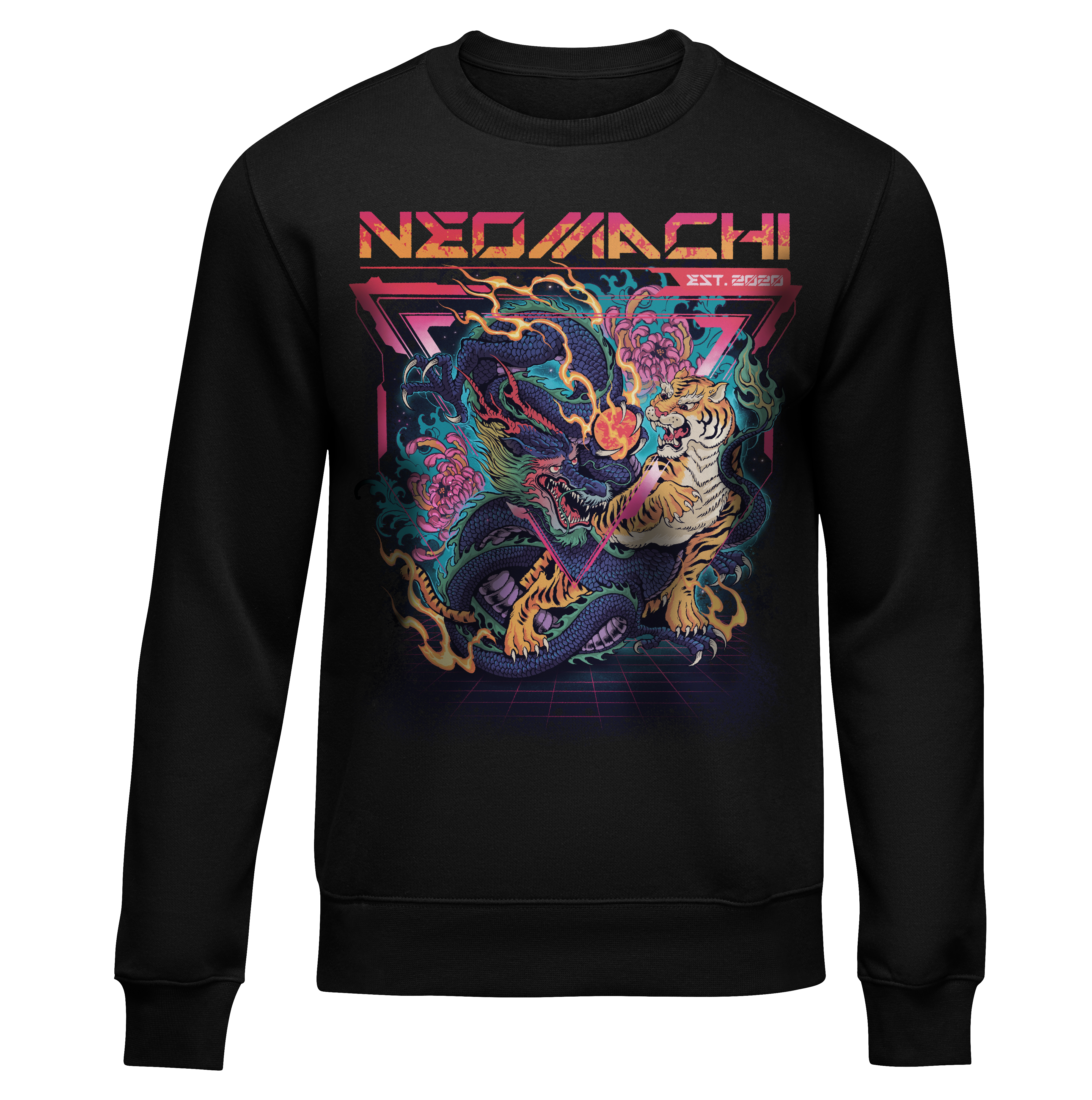 SENTŌ: SWEATER - Black - Front - cyberpunk sweaters - Neomachi