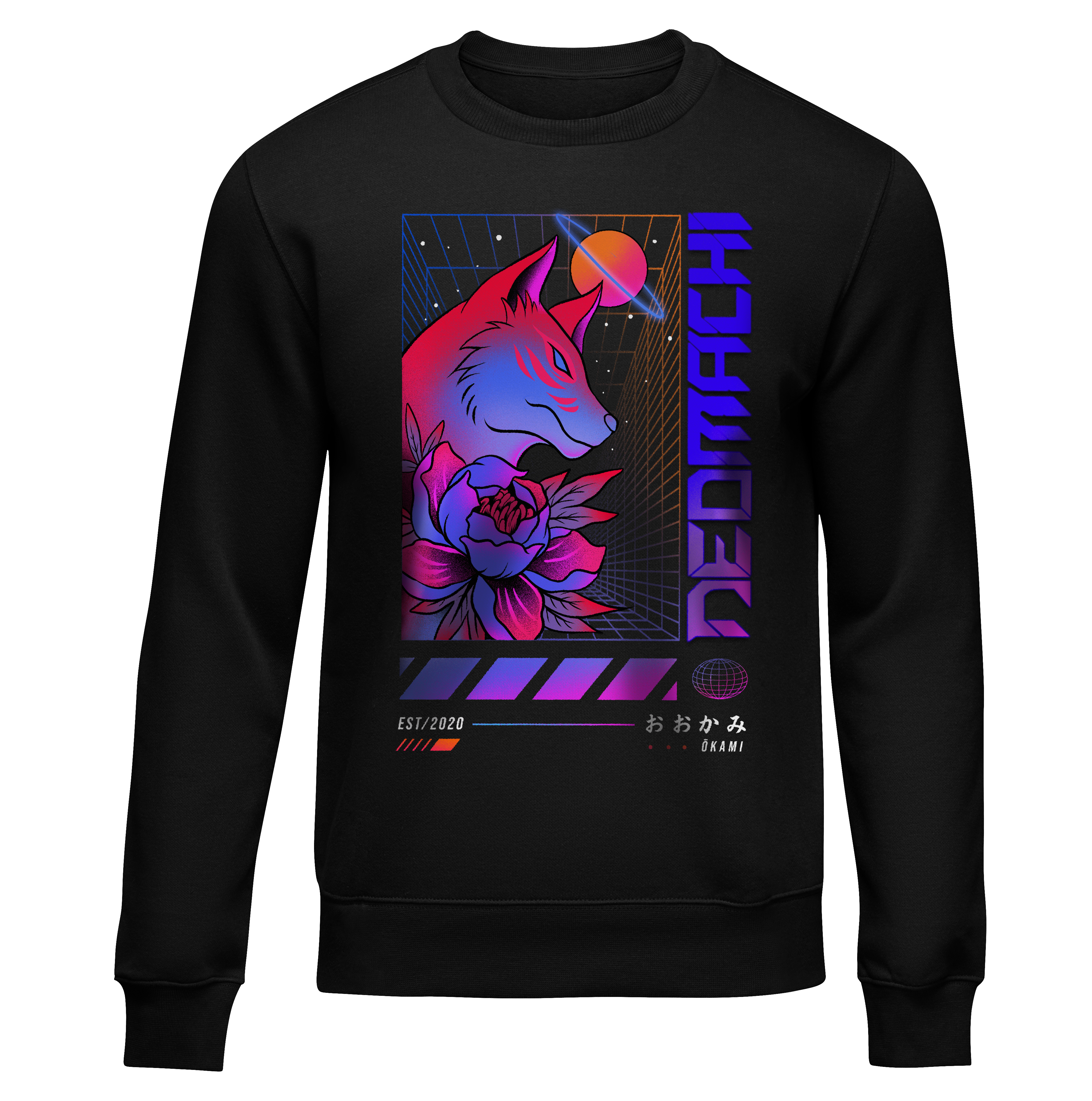 Hachiko 2.0 Sweater  - Black - Front - cyberpunk sweaters - Neomachi