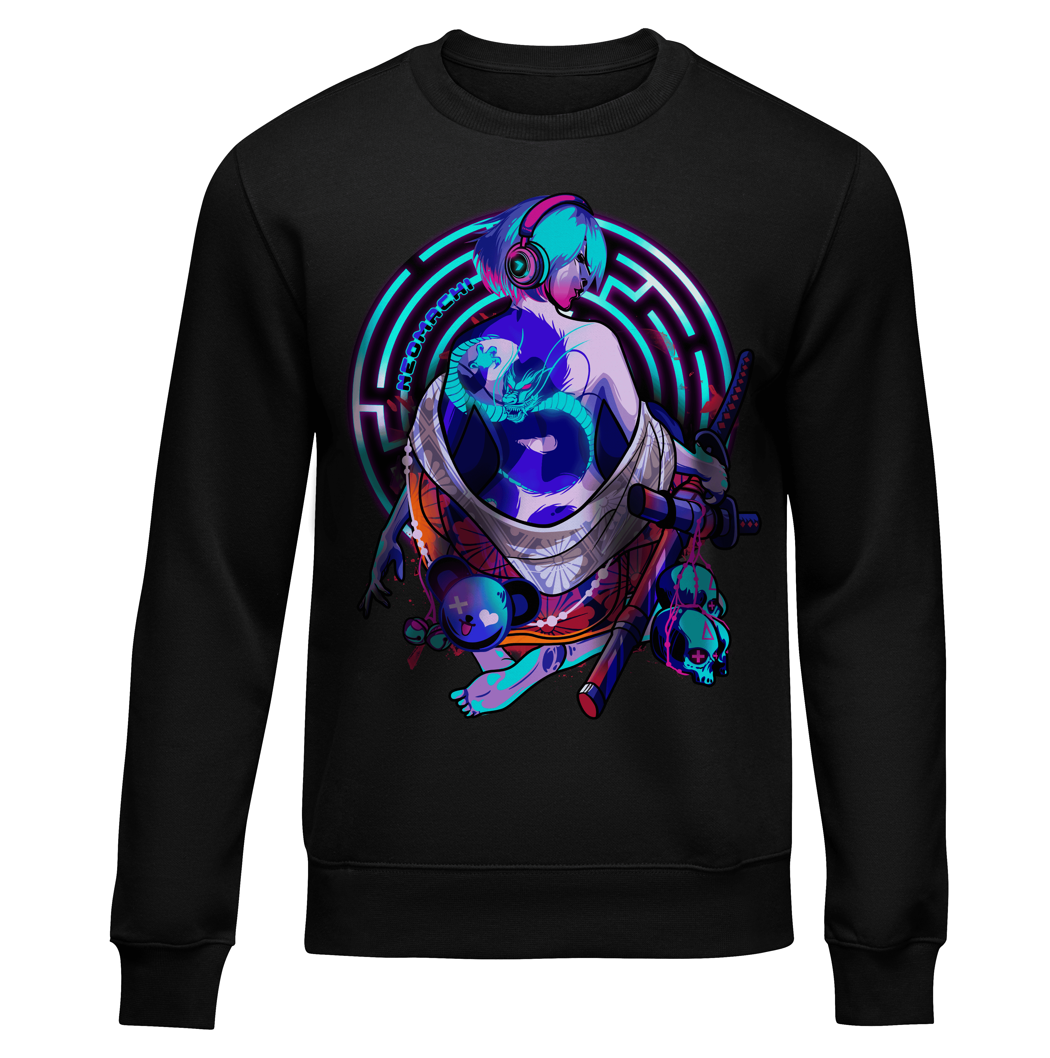 RYUTATU: SWEATER - Black - Front - cyberpunk sweaters - Neomachi