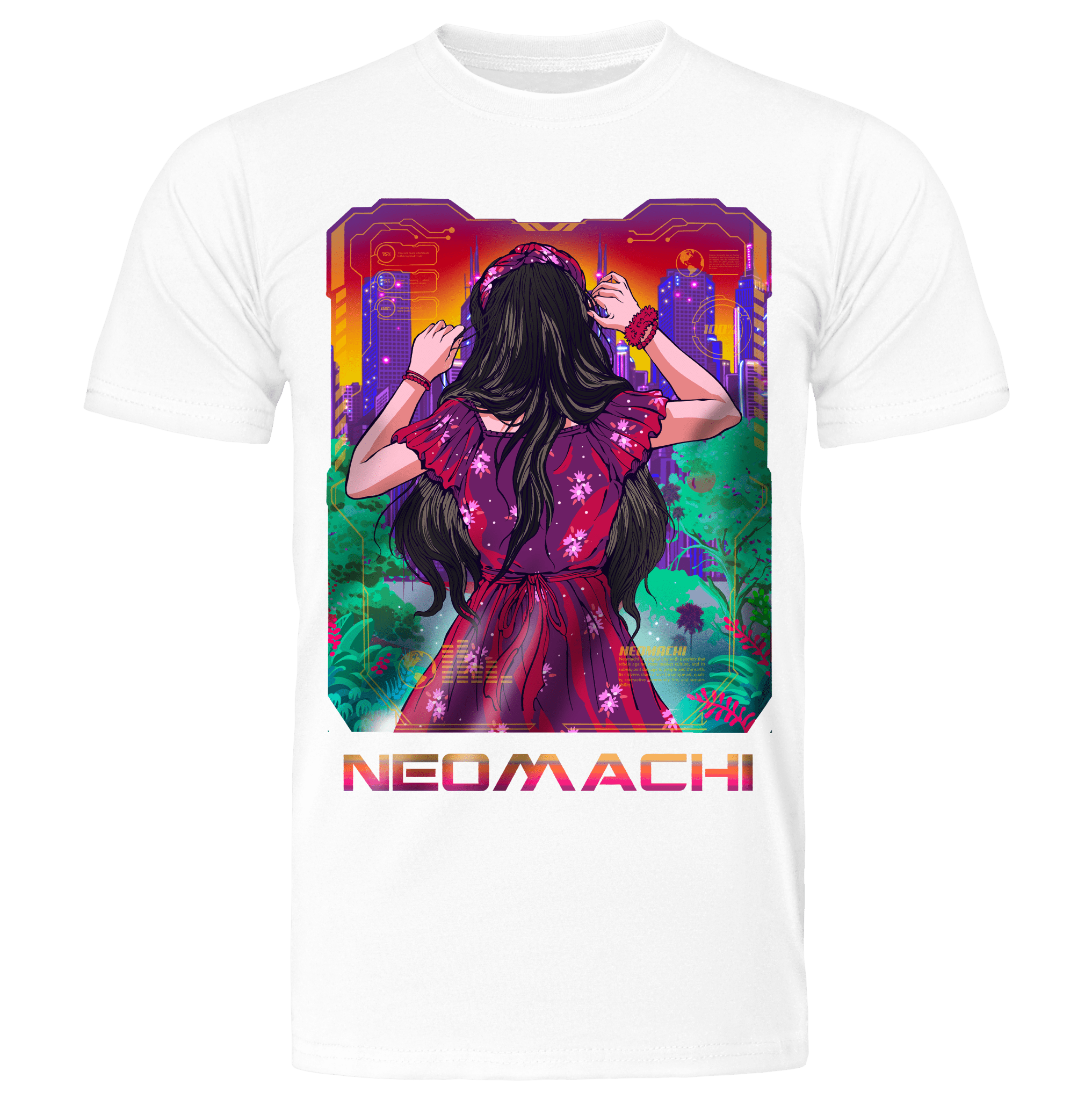 FIKUSHON: T - SHIRT - NEOMACHI - Cyberpunk - Techwear - Gaming