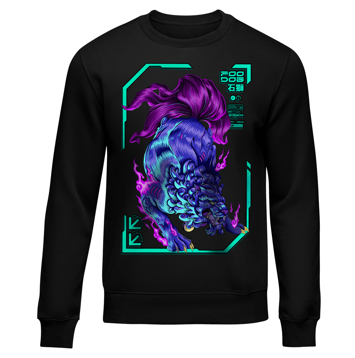 FOO DOG: SWEATER - NEOMACHI - Cyberpunk - Techwear - Gaming