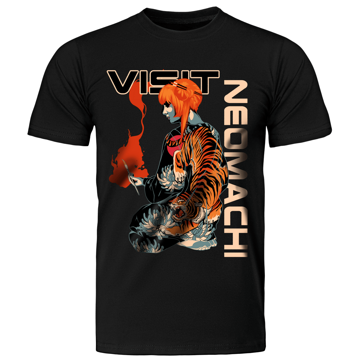 HAGESHĪ: T - SHIRT - NEOMACHI - Cyberpunk - Techwear - Gaming