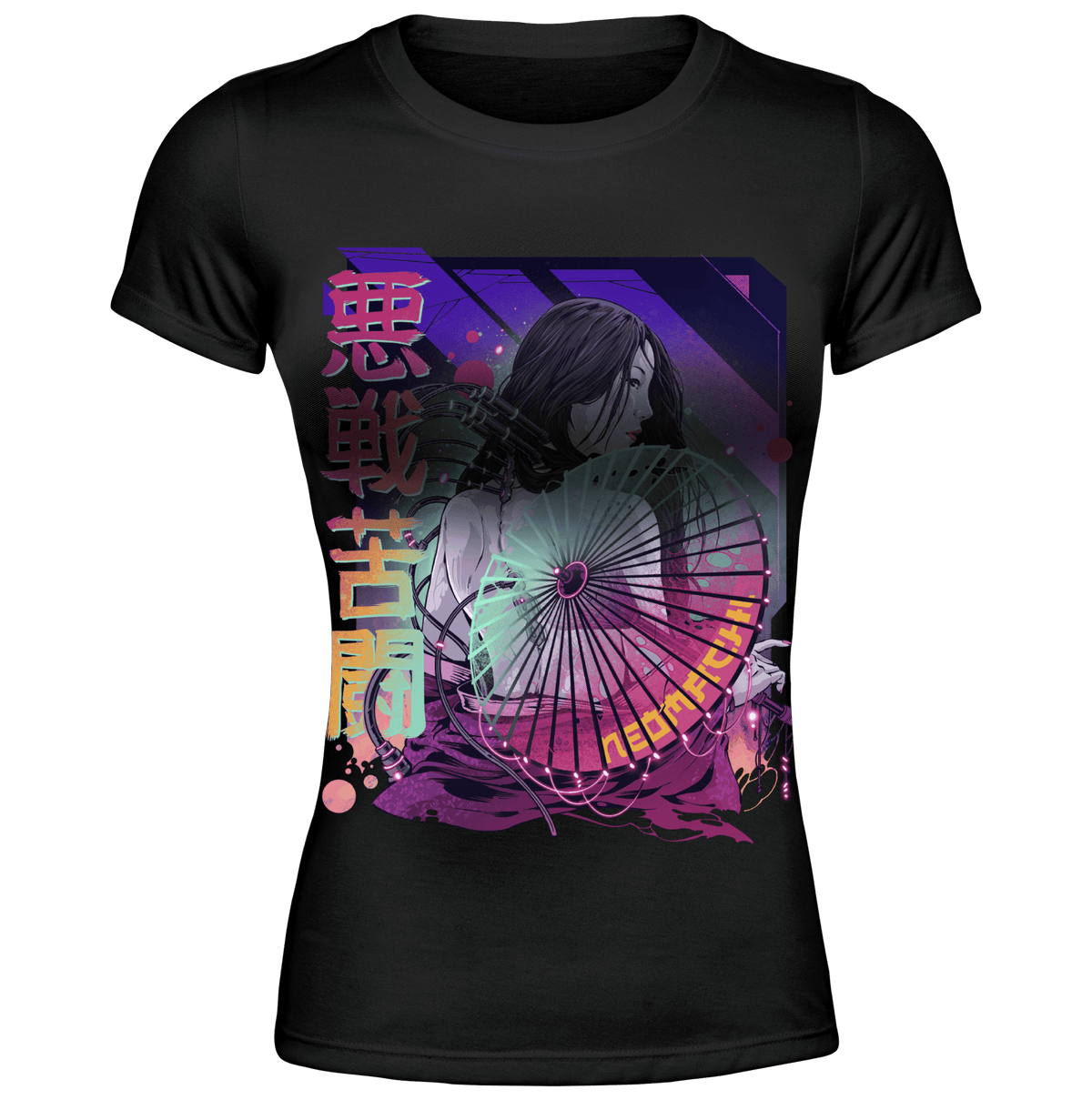 KASA: WOMAN'S TEE - NEOMACHI - Cyberpunk - Techwear - Gaming
