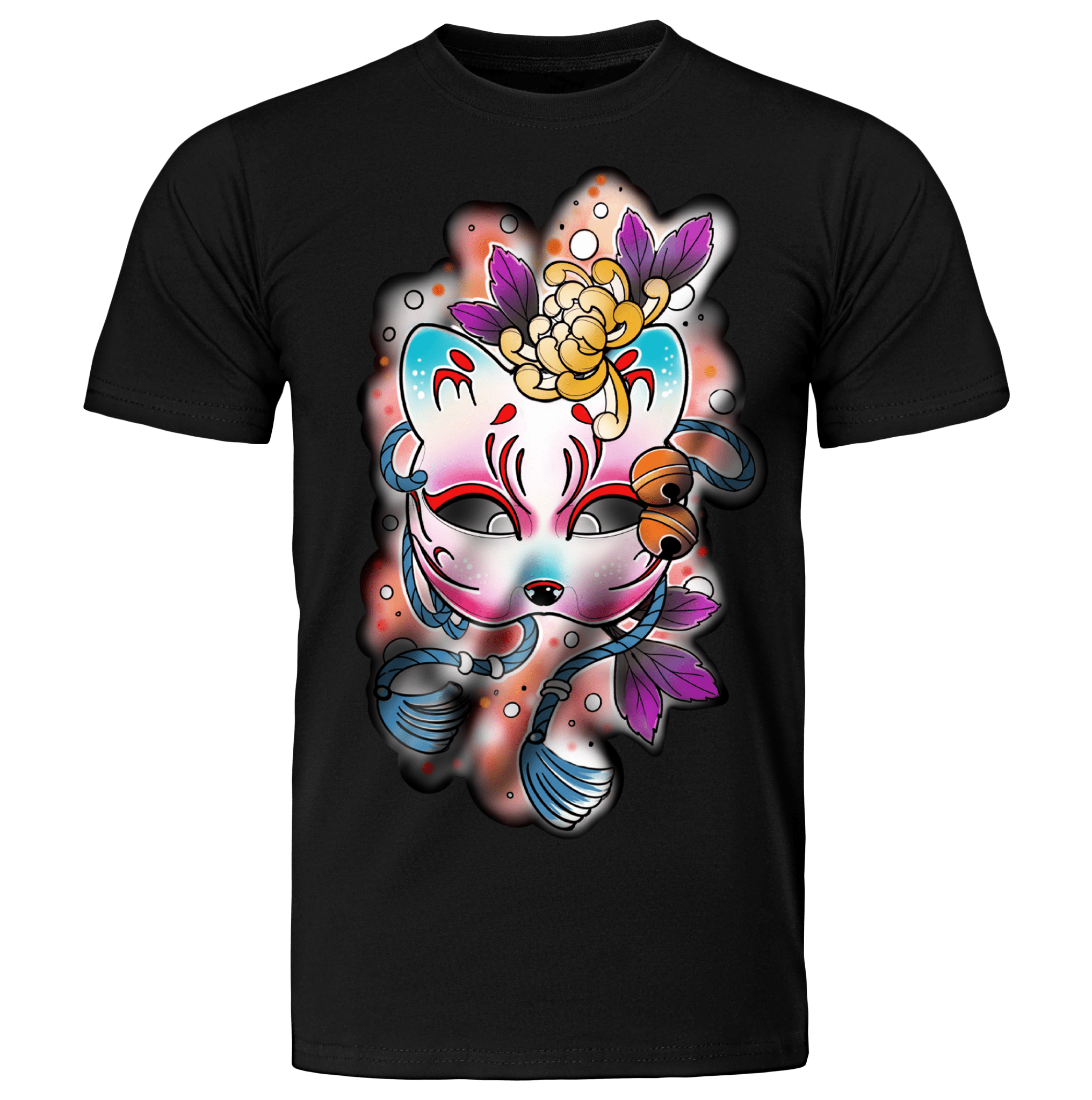 KITSUNE: T - SHIRT - NEOMACHI - Cyberpunk - Techwear - Gaming