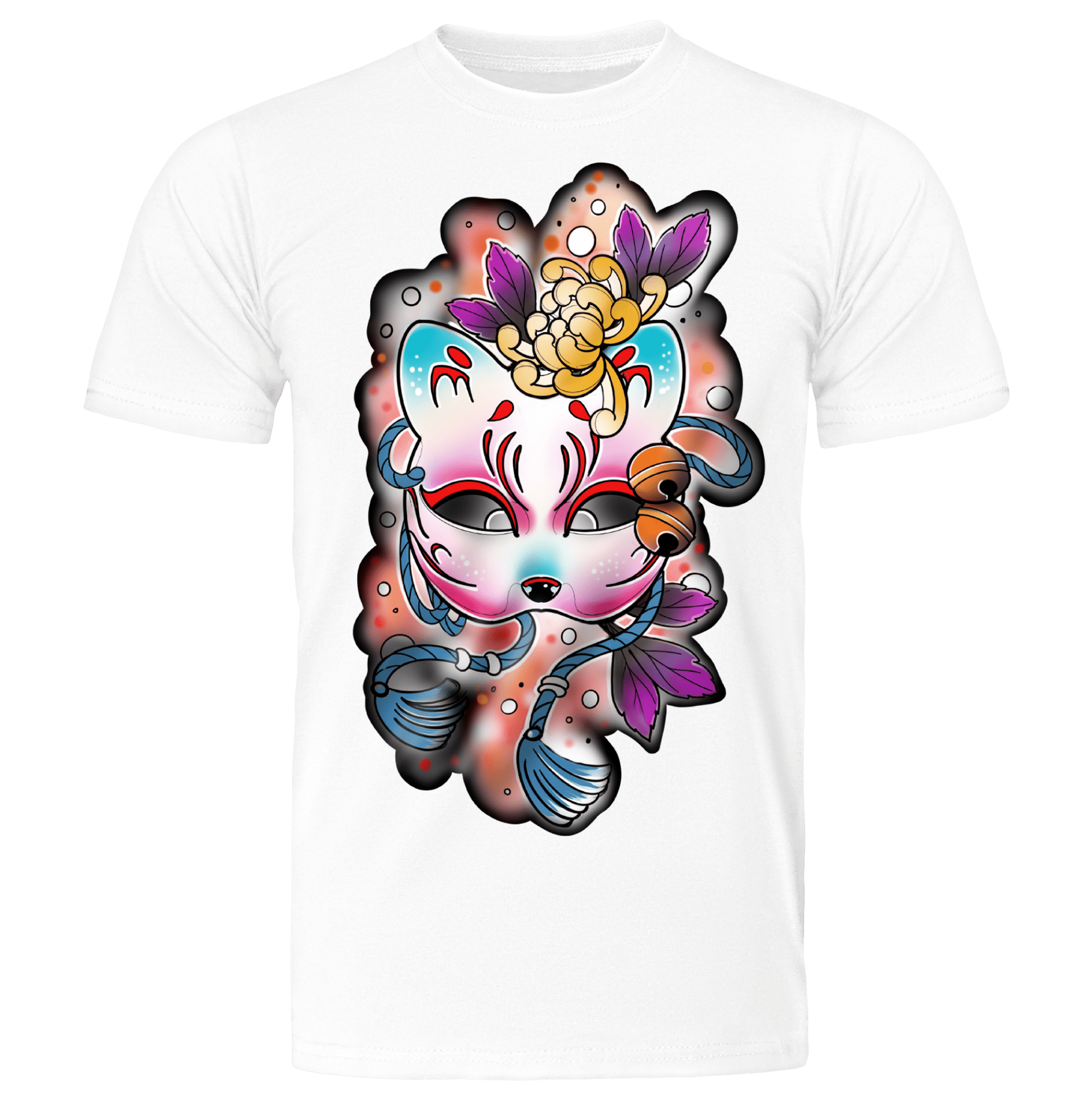 KITSUNE: T - SHIRT - NEOMACHI - Cyberpunk - Techwear - Gaming