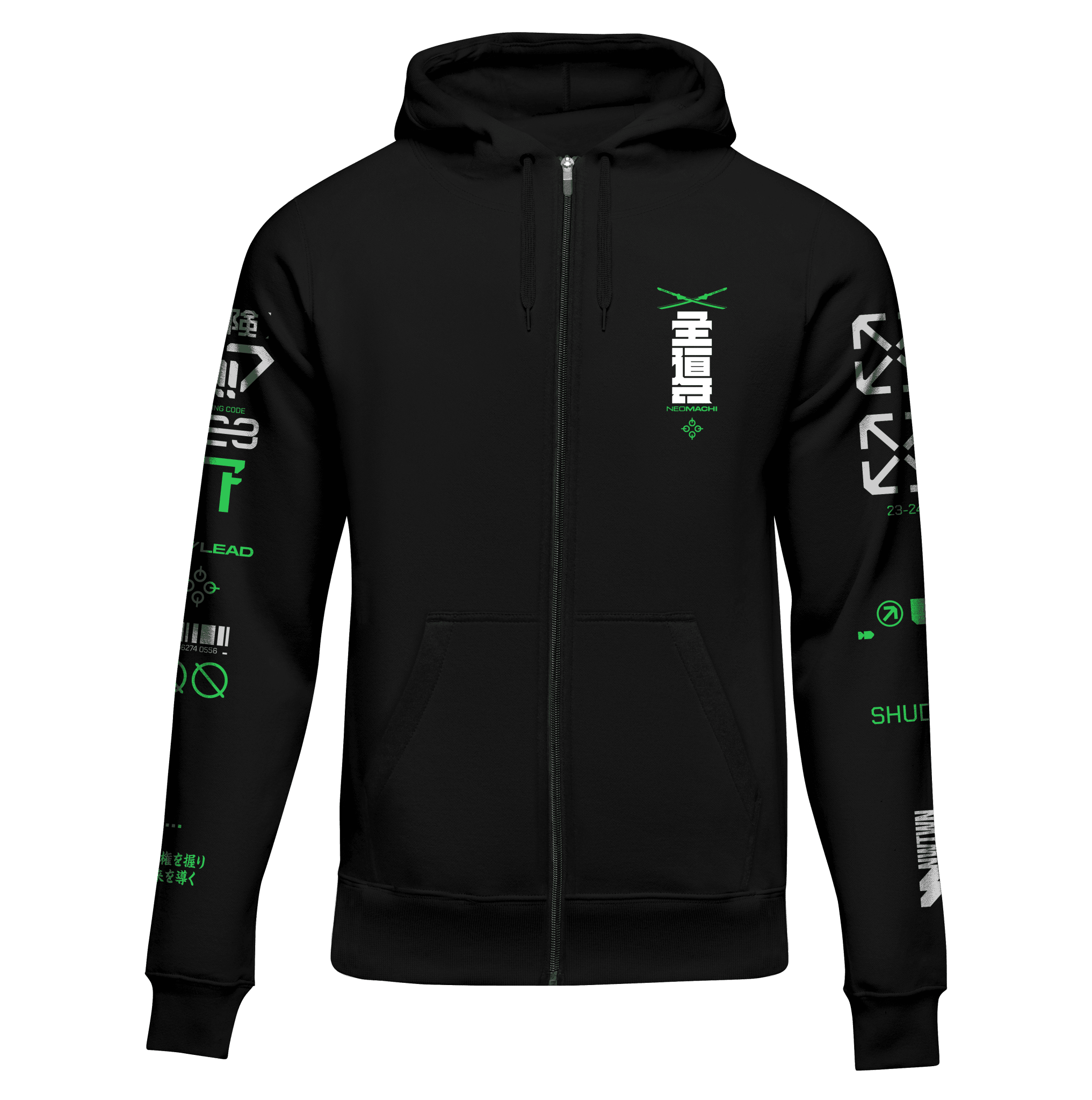 LEAD: ZIP HOODIE - NEOMACHI - Cyberpunk - Techwear - Gaming