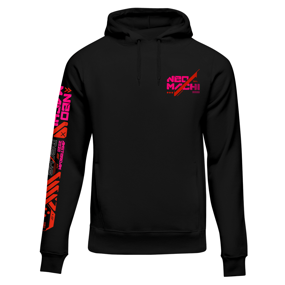 MECHA giant robot cyberpunk hoodie, view 2