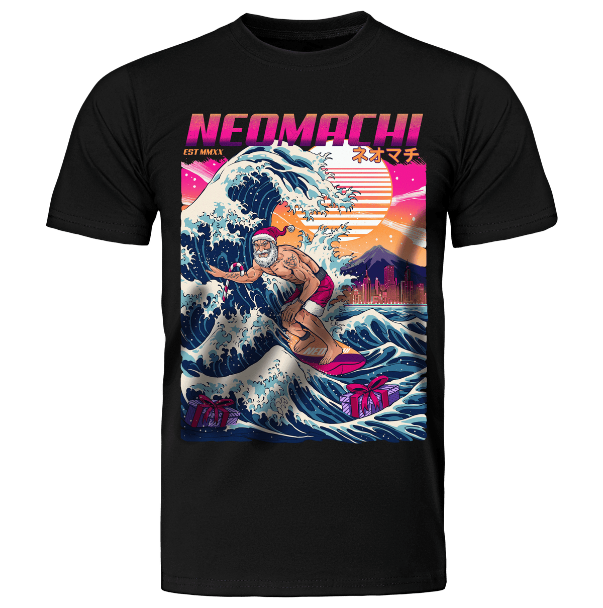 NEOSANTA: T - SHIRT - NEOMACHI - Cyberpunk - Techwear - Gaming